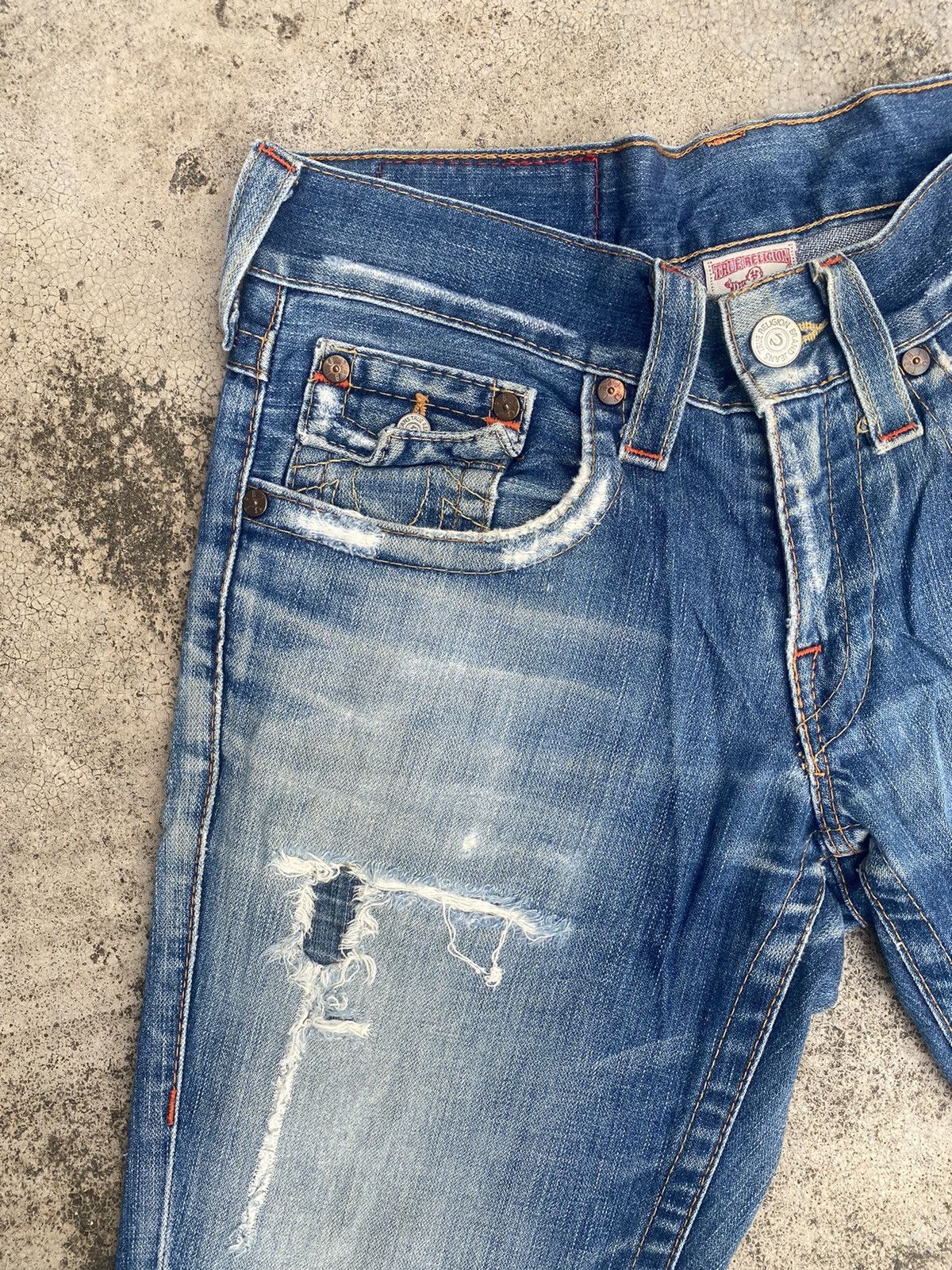 If Six Was Nine × Japanese Brand × True Religion Flare Jeans True Religion Distressed Bootcut Size US 33 - 8 Thumbnail