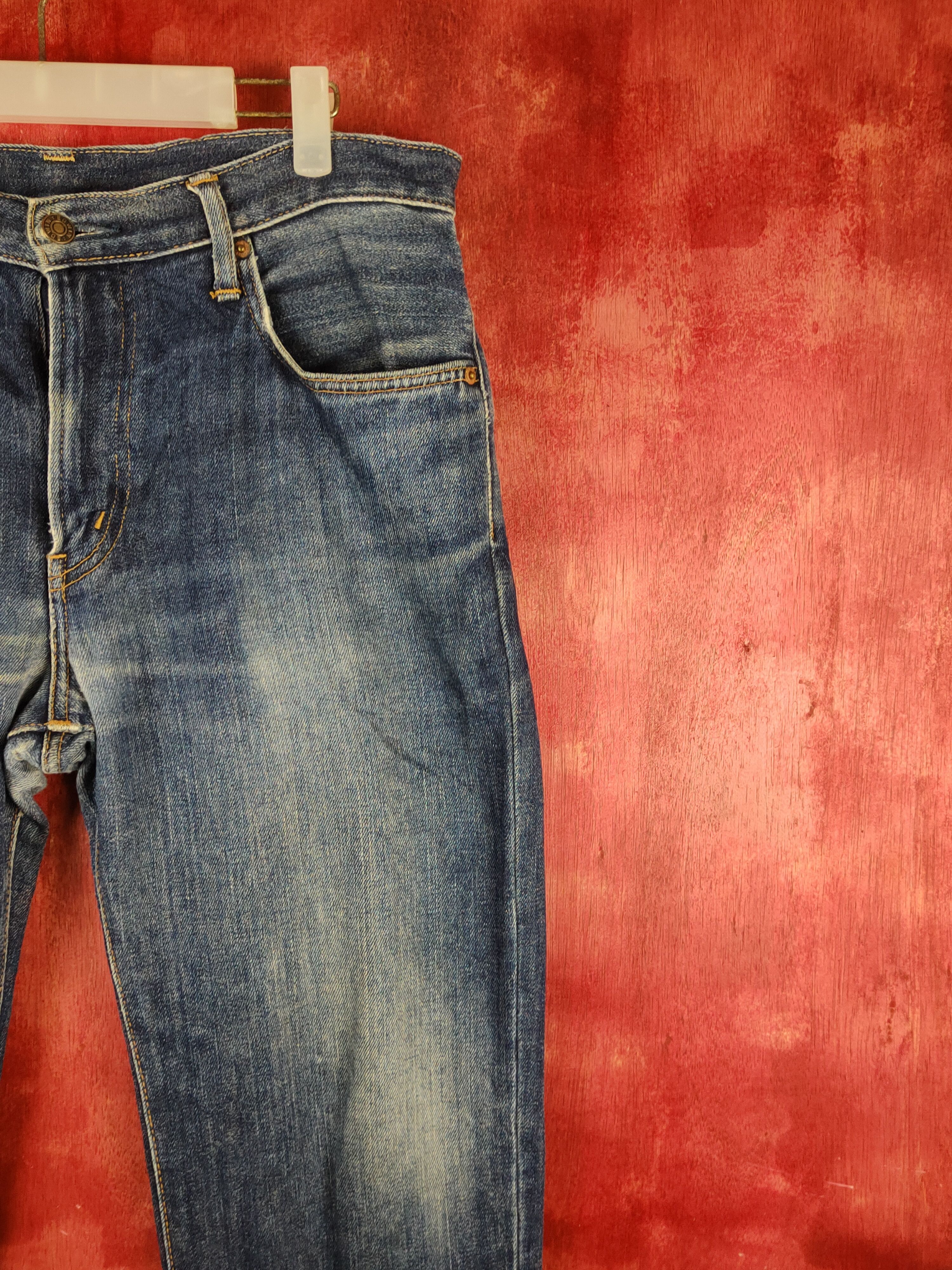 Edwin Edwin Dark Blue Distressed Ripped Jeans #S2147 Size US 32 / EU 48 - 5 Thumbnail