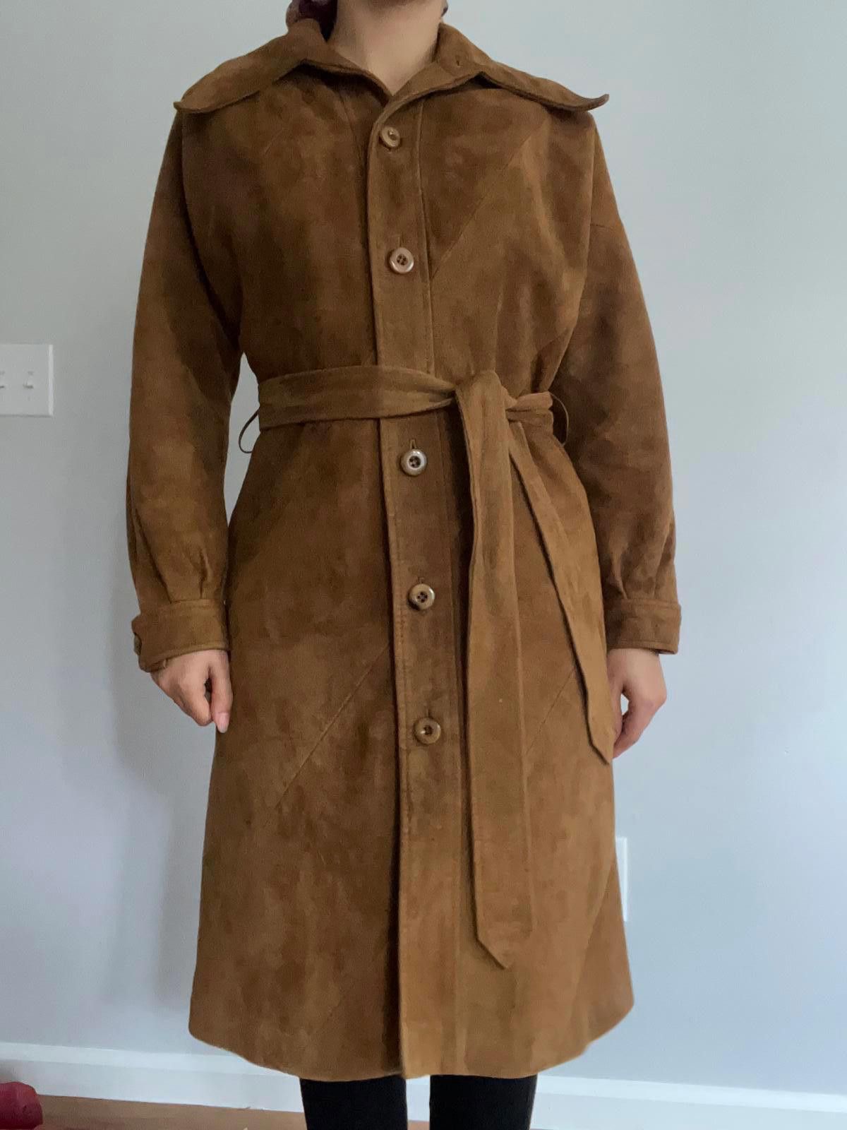 Other Women’s small suede leather coat with belt Size S / US 4 / IT 40 - 3 Thumbnail