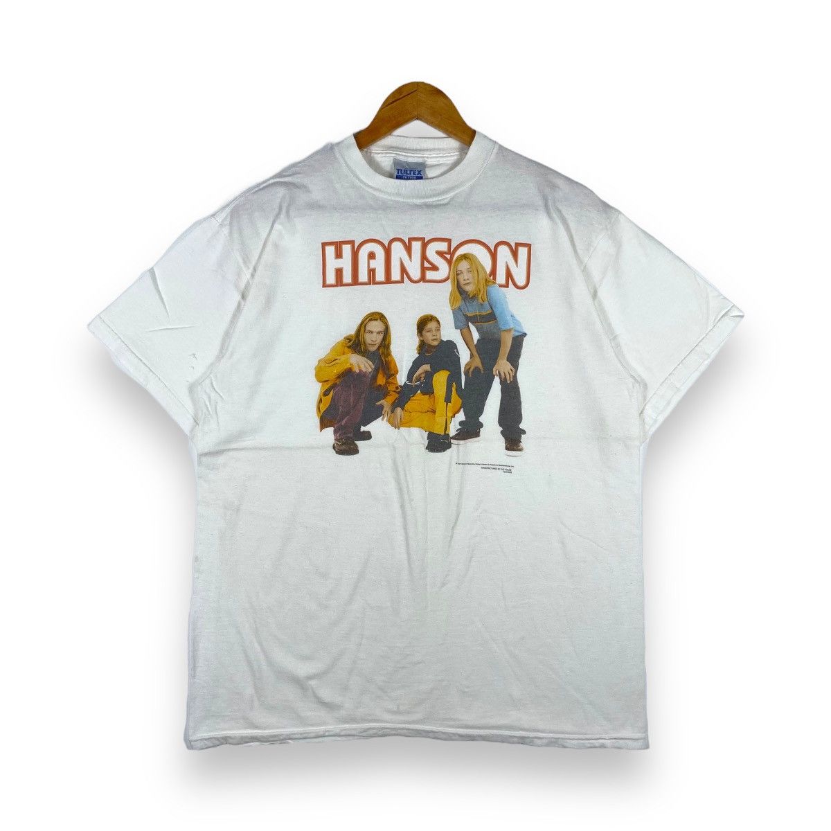 Band Tees × Vintage Vintage 90's HANSON American Pop Rock Band Tee Size US L / EU 52-54 / 3 - 1 Thumbnail