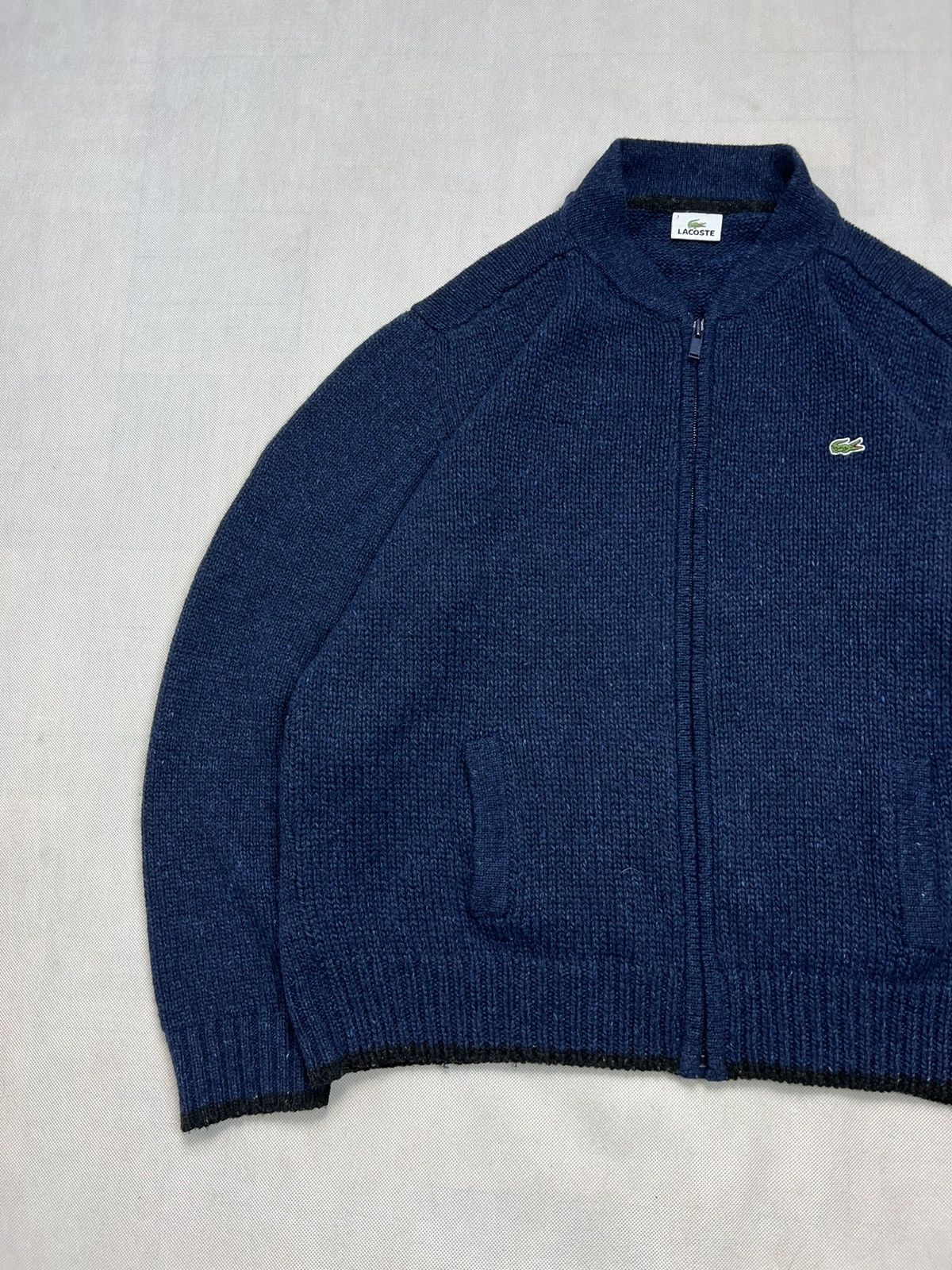 Lacoste Thick Sweater Sweter Lacoste zipped winter logo Size US XL / EU 56 / 4 - 2 Thumbnail