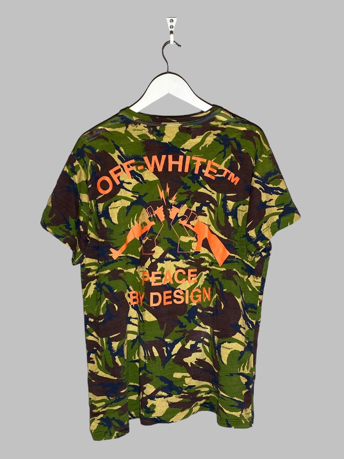 Off-White Off White Peace By Design Camouflage T-shirt Size US S / EU 44-46 / 1 - 1 Thumbnail