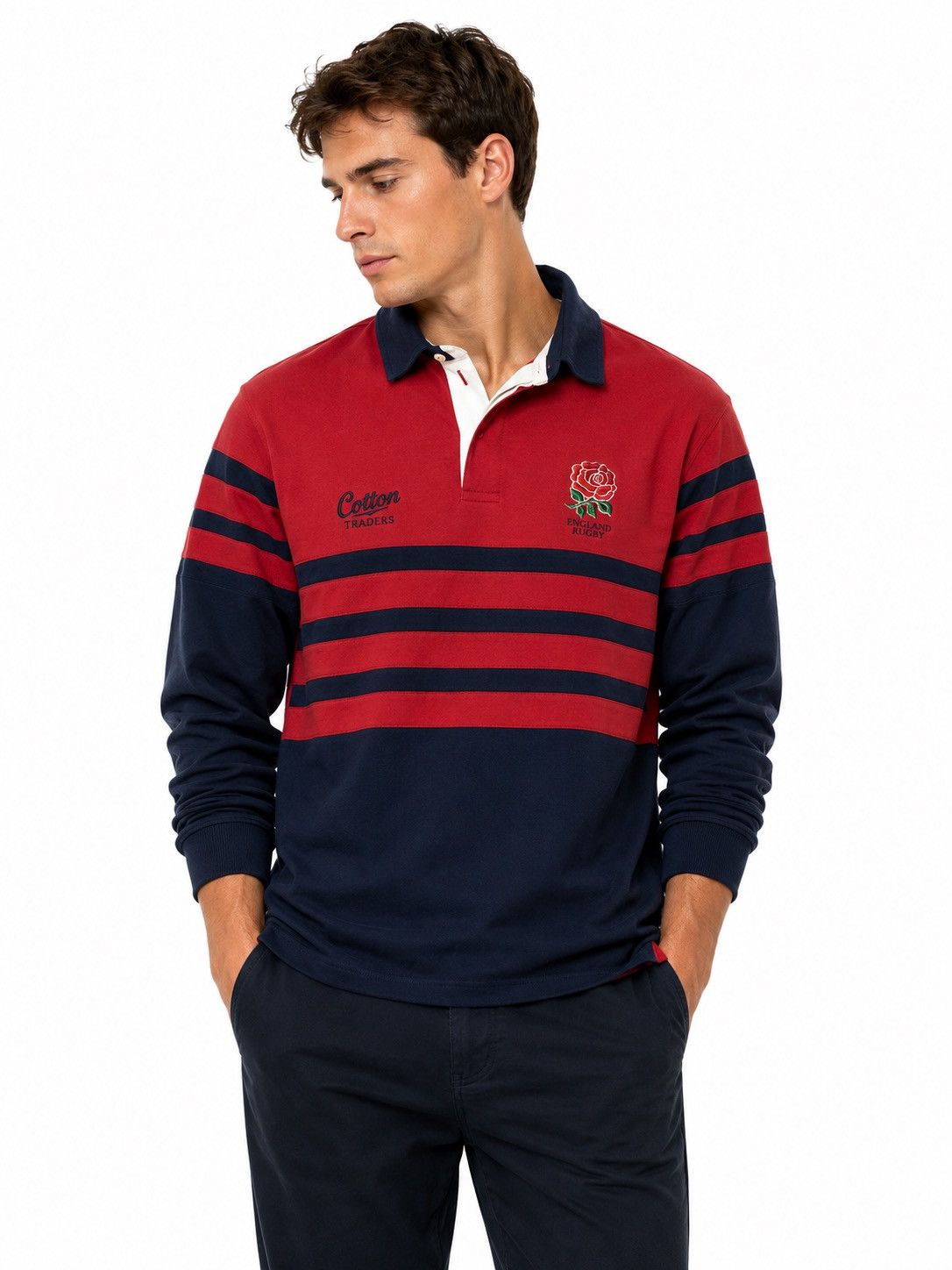 Cotton Traders Cotton Traders Vintage 90’s Rose England Rugby Size US L / EU 52-54 / 3 - 1 Thumbnail