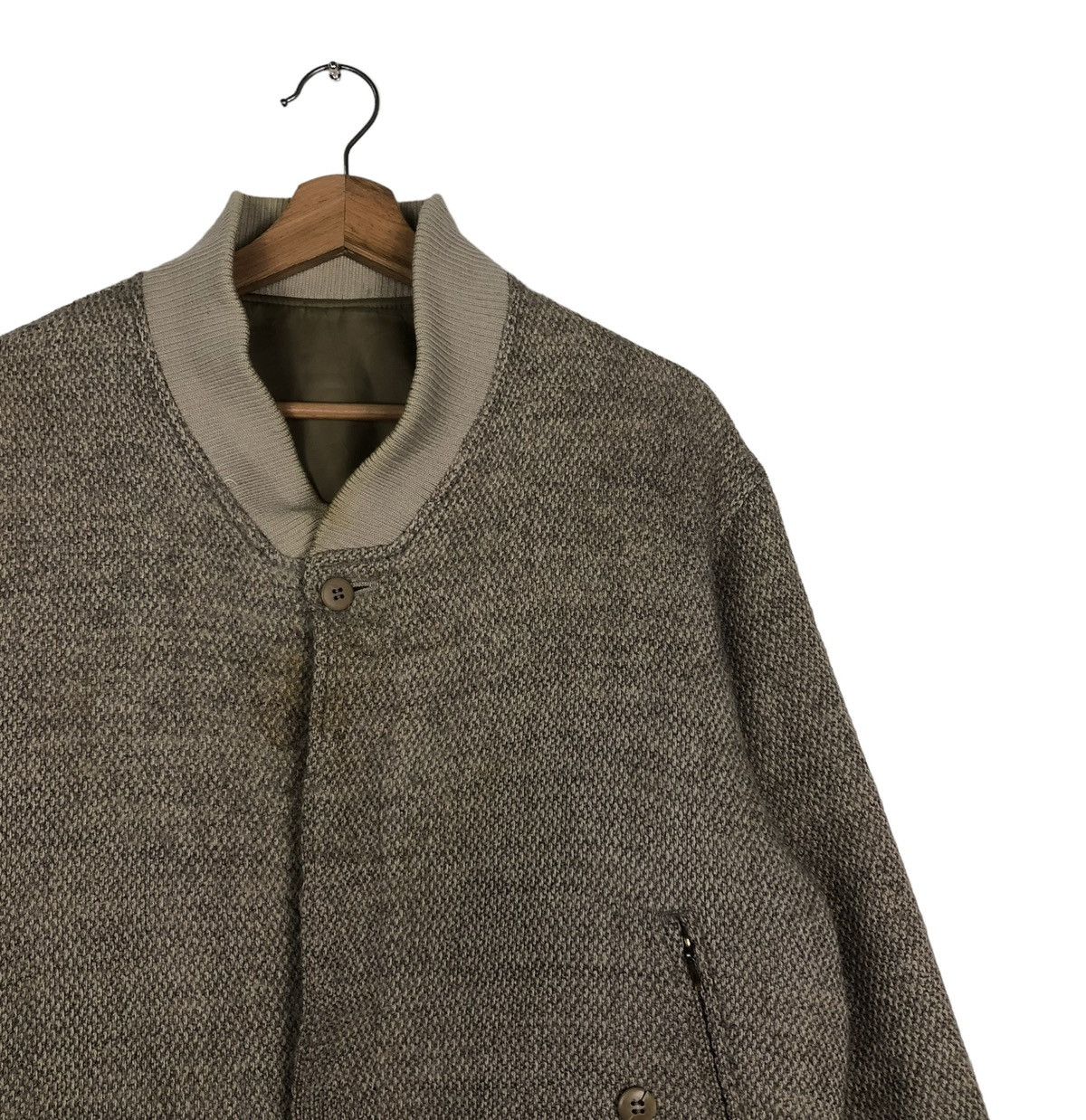 Vintage 🔥VINTAGE WOOL BOMBER JACKET HERRINGBONE WOODHOUSE JAPAN Size US M / EU 48-50 / 2 - 6 Thumbnail