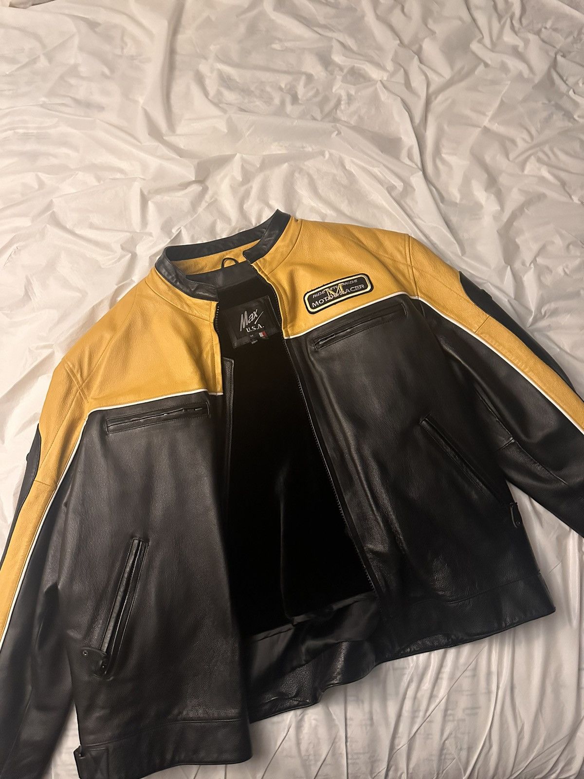 Other Rare black and yellow bomber jacket 2000s 90s style Size US XL / EU 56 / 4 - 3 Thumbnail