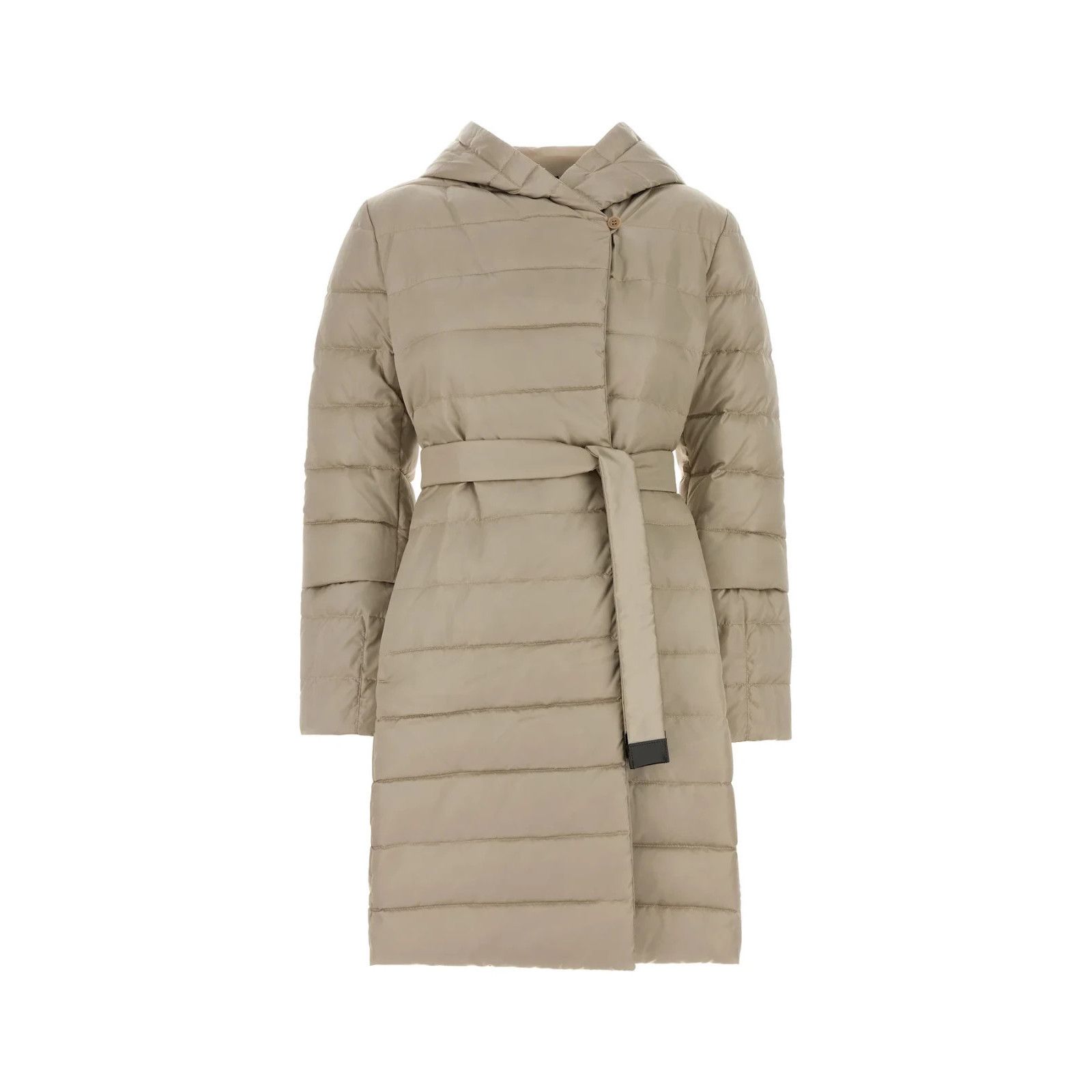 MAX MARA Novef Sand Nylon Blend Down Jacket New & Authentic