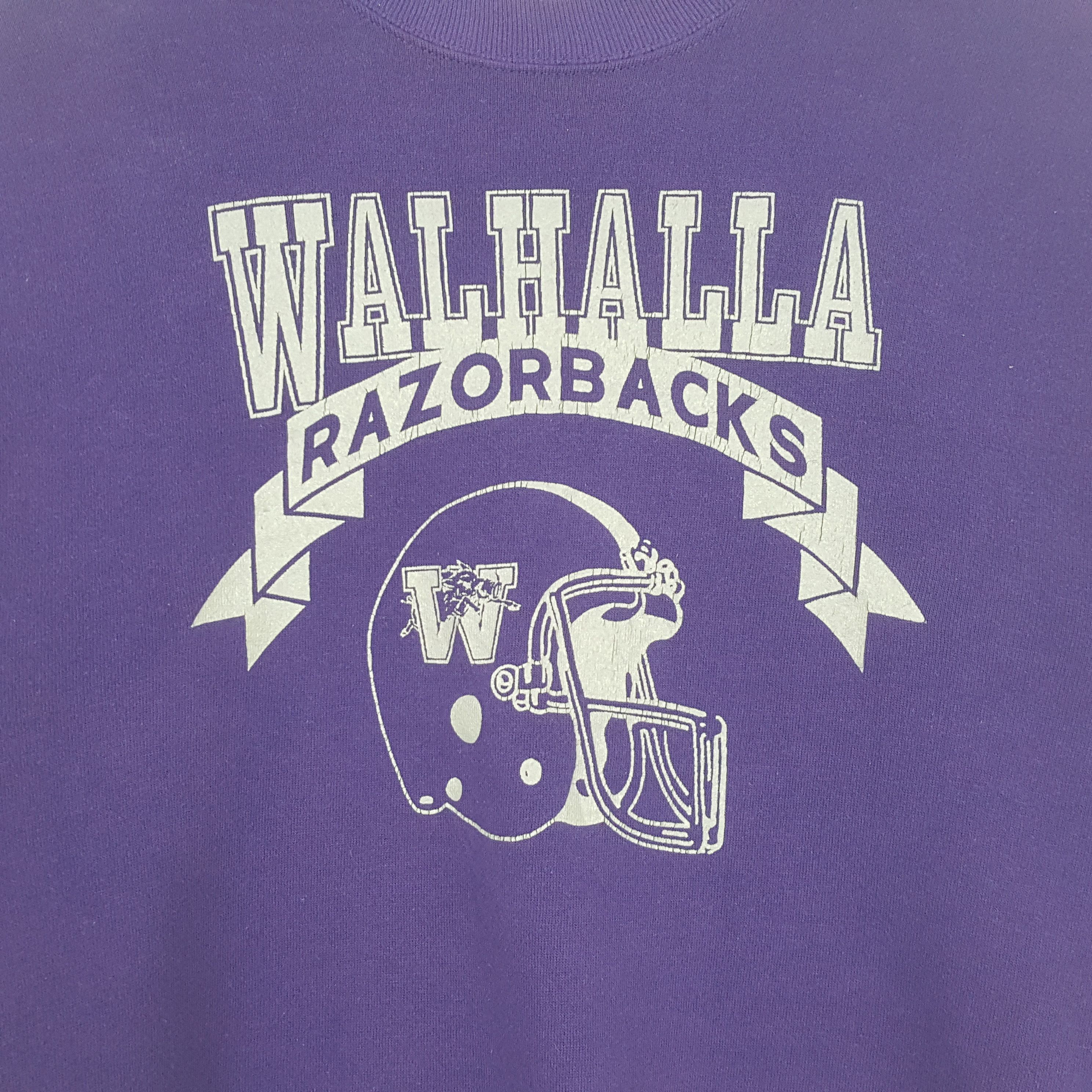 NFL × Vintage NFL WALHALLA RAZORBACKS Football Team Sweatshirt C286N27 Size US M / EU 48-50 / 2 - 2 Thumbnail