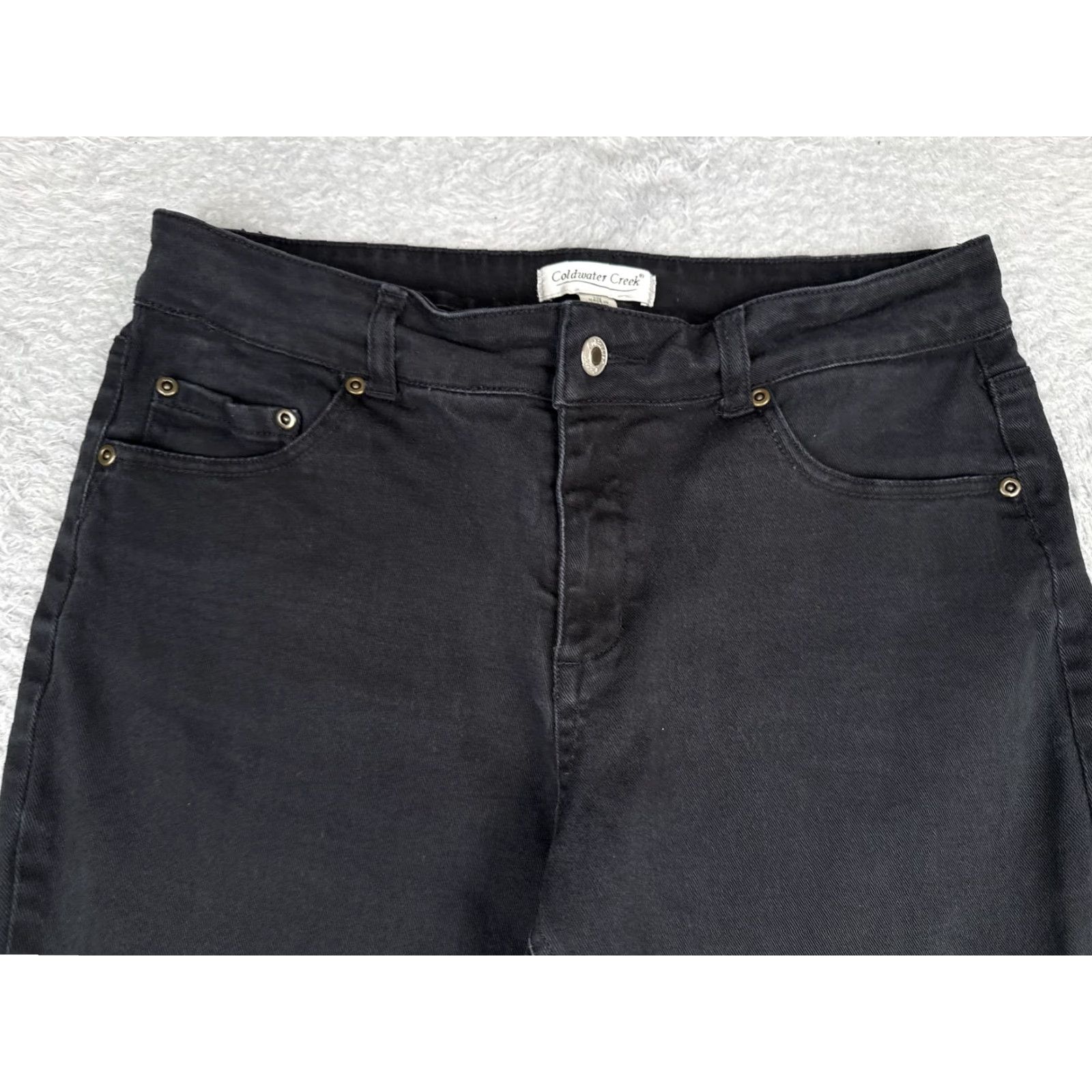 Coldwater Creek Coldwater Creek Jeans Womens Straight - 10 Black Dark Wash Mid Rise 30x31 - Denim Size 32" / US 10 / IT 46 - 4 Thumbnail