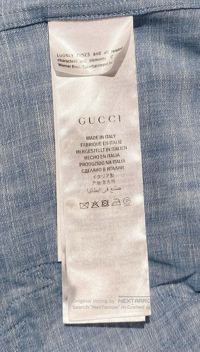 Gucci Gucci Blue rabbit printed pattern denim jacket Size ONE SIZE - 6 Thumbnail
