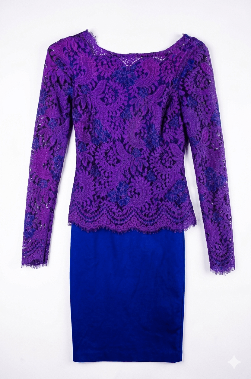 Ted Baker Women's Ted Baker Purple Lace Bodycon Dress Size XS Size XS / US 0-2 / IT 36-38 - 1 Thumbnail