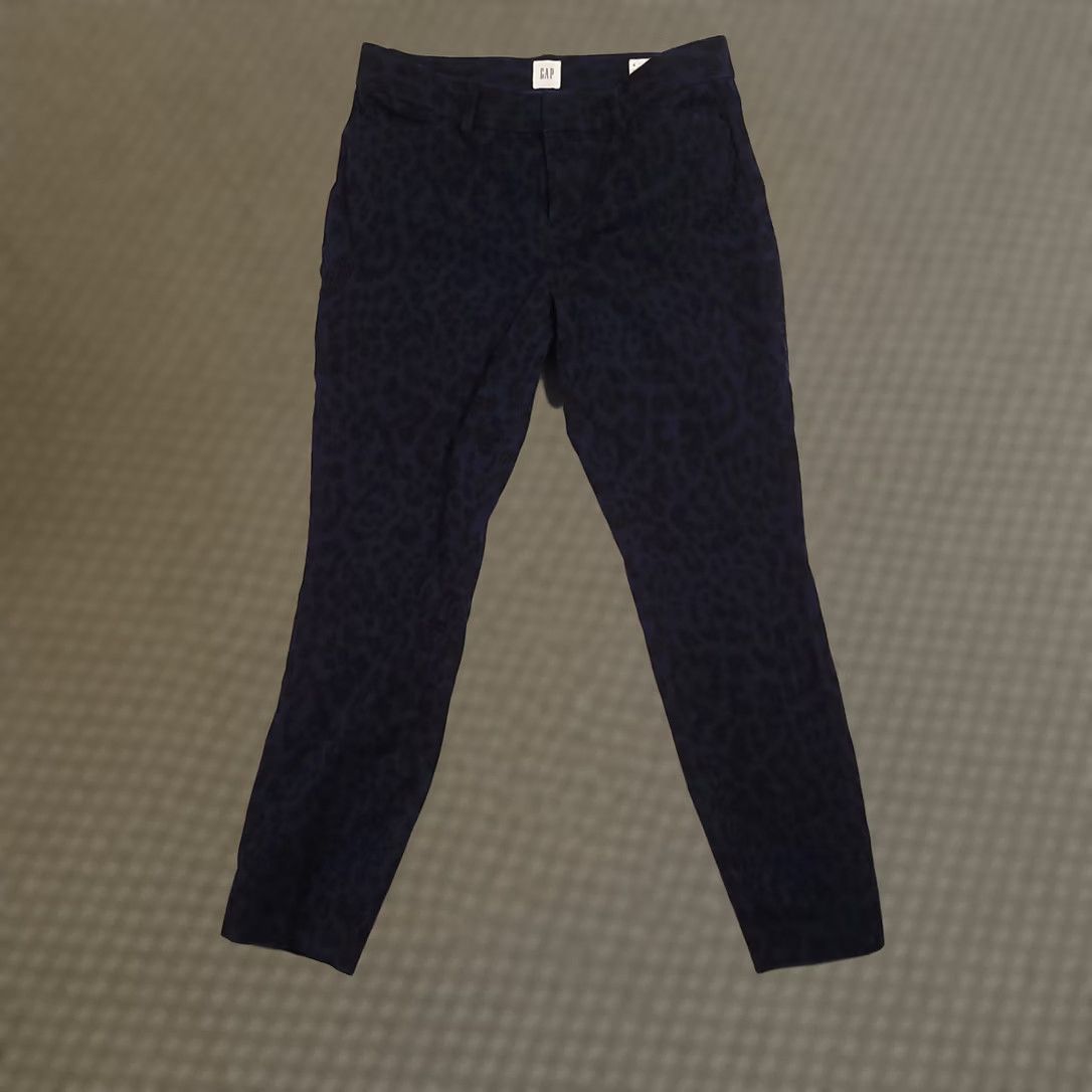 Gap Gap Signature Ankle Skinny Pants Women’s 4 Blue Leopard Print Khakis Streetwear Everyday Wear Size 27" / US 4 / IT 40 - 1 Thumbnail