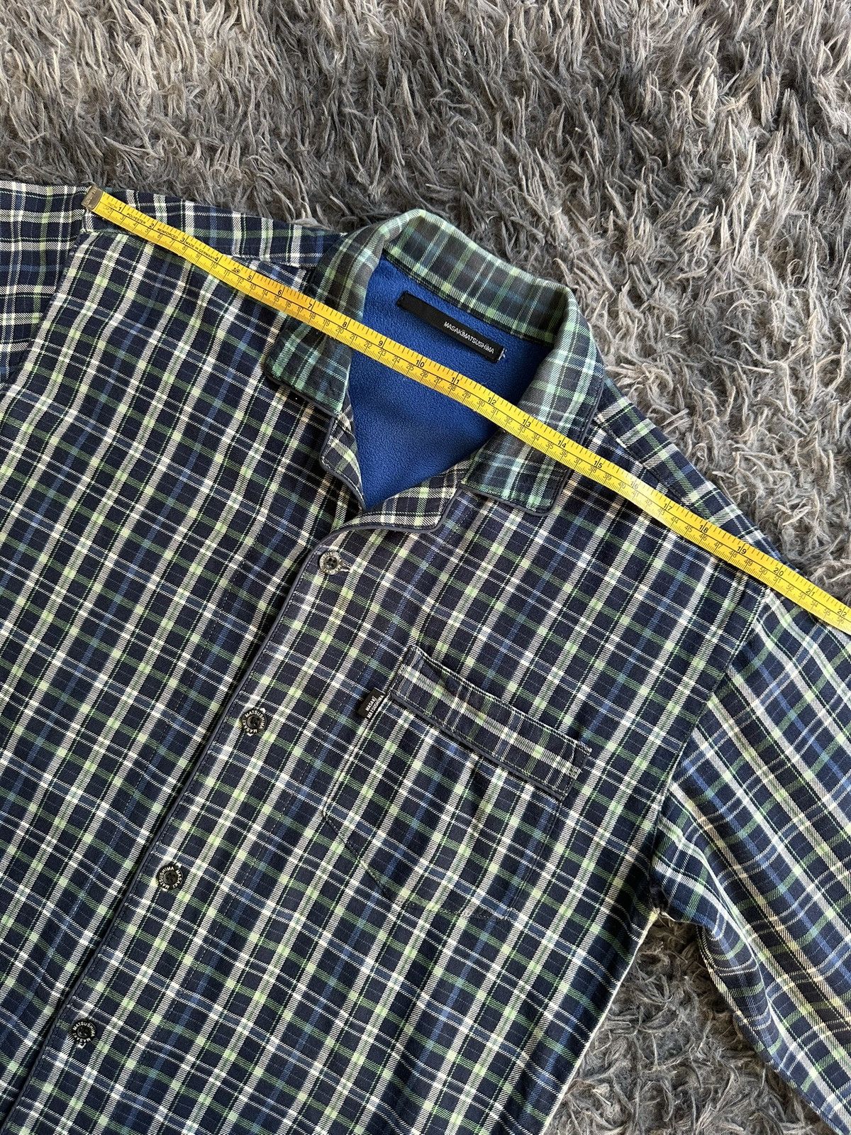 Masaki Matsushima 00's Masaki Matsushima flannel plaid open color shirt Size US L / EU 52-54 / 3 - 12 Thumbnail