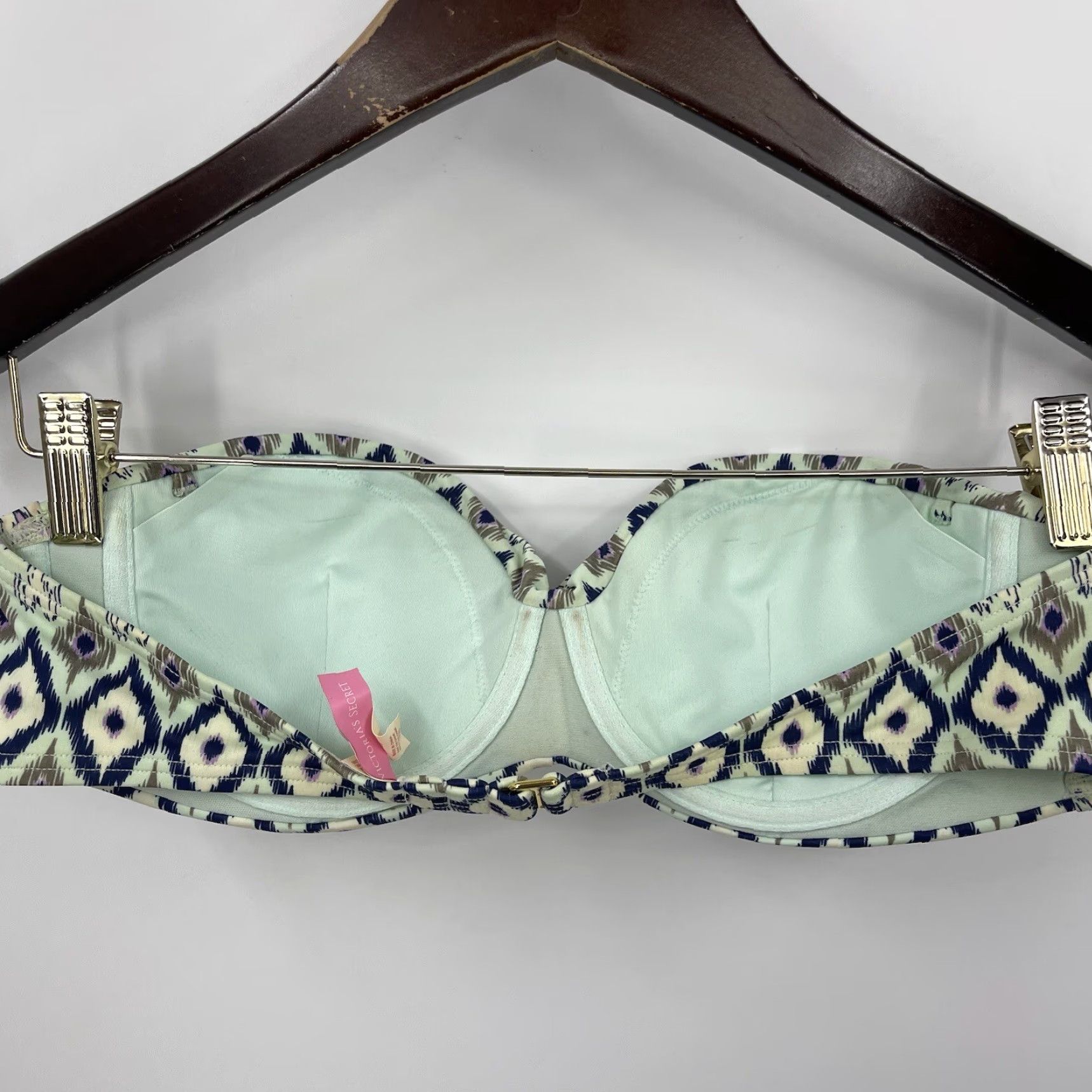 Victoria's Secret Victoria's Secret Bikini Top Women's 36B Lined Bandeau Ikat Strapless Ivory Size XS / US 0-2 / IT 36-38 - 5 Thumbnail