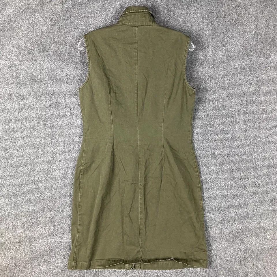 Other Europa Dress Women's 12 Button Up Sleeveless Green Cotton Size XL / US 12-14 / IT 48-50 - 6 Thumbnail