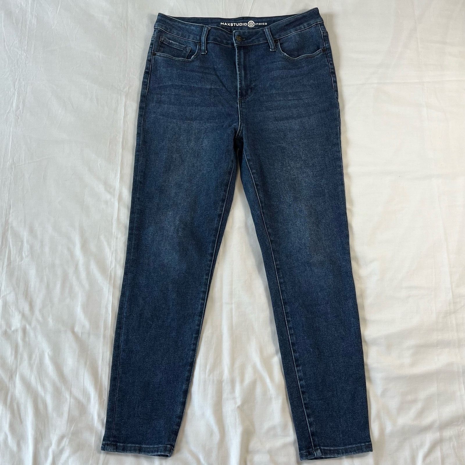 Other Max Studio High Rise Skinny Jeans Size 14 Indigo Stretch Size 36" / US 14 / IT 50 - 2 Thumbnail