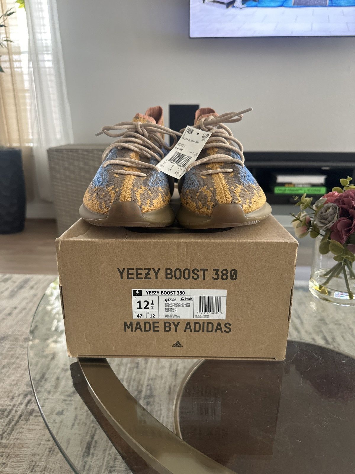 Adidas × Kanye West Yeezy Boost 380 ‘Blue Oat Non-Reflective’ Size US 12.5 / EU 45-46 - 3 Thumbnail