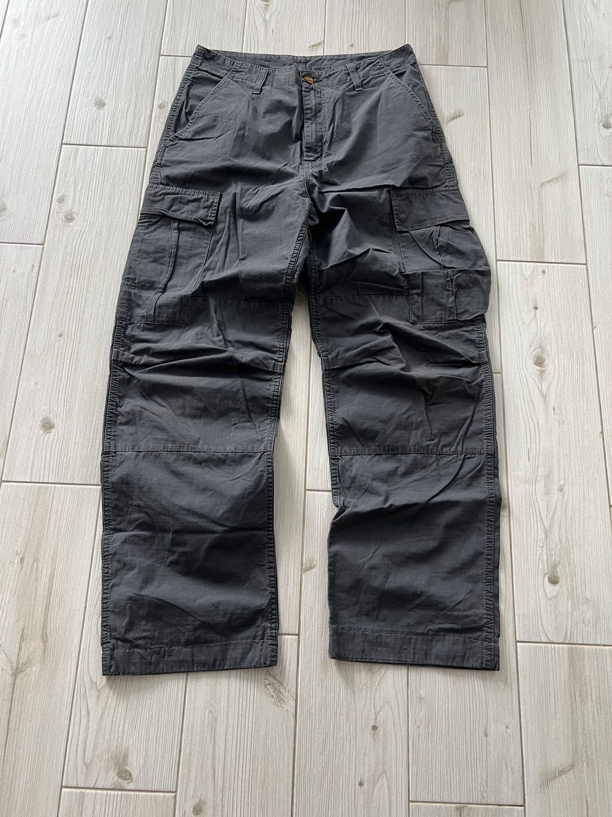 Carhartt Carhartt WIP Pants Baggy Grey Cargo 30/34 Size US 34 / EU 50 - 6 Thumbnail
