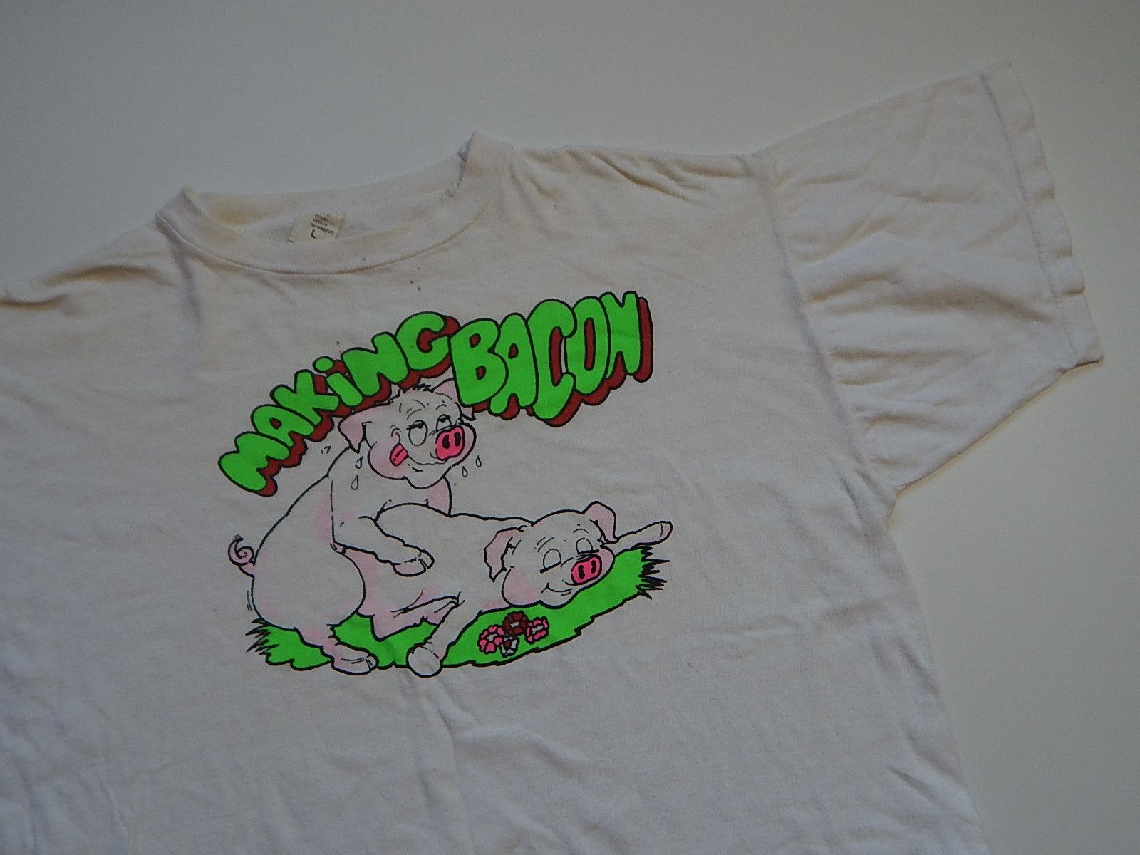 Vintage vintage making bacon pigs boxy tee Size US M / EU 48-50 / 2 - 2 Thumbnail
