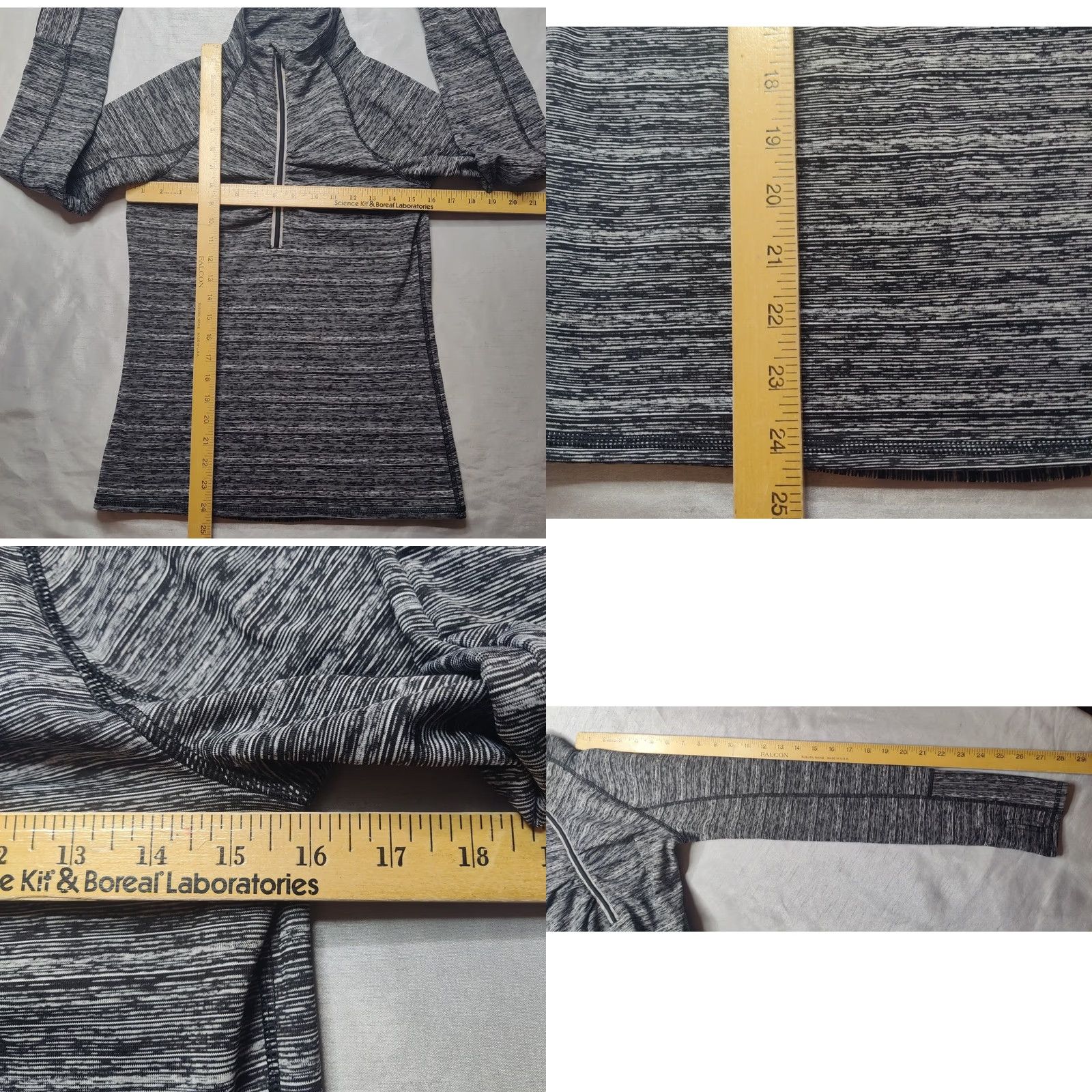 Vintage 90 Degree Women Small 1/2 Zip Gray Thumbholes Pullover Performance Shirt Size S / US 4 / IT 40 - 8 Thumbnail