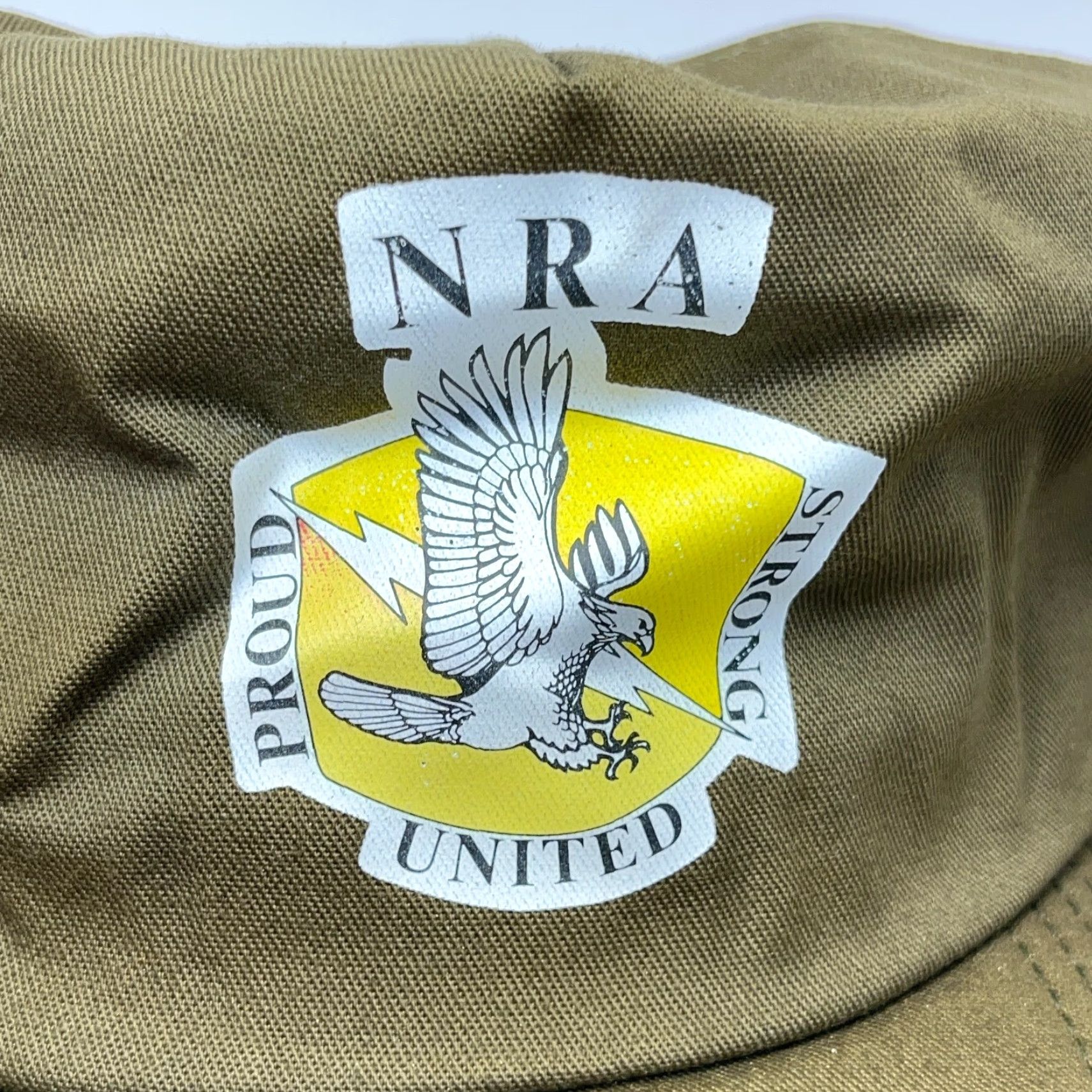 Vintage VINTAGE NRA Trucker Hat - Adjustable Olive Green Military Style - 80s 90s Retro USA Mens Size ONE SIZE - 2 Thumbnail