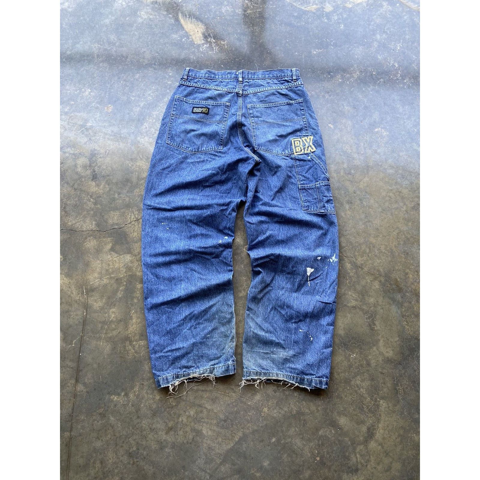 Brooklyn Xpress × JNCO × Vintage Crazy Vintage Baggy Wide Leg Carpenter Embroidered Jeans Size US 34 / EU 50 - 1 Thumbnail