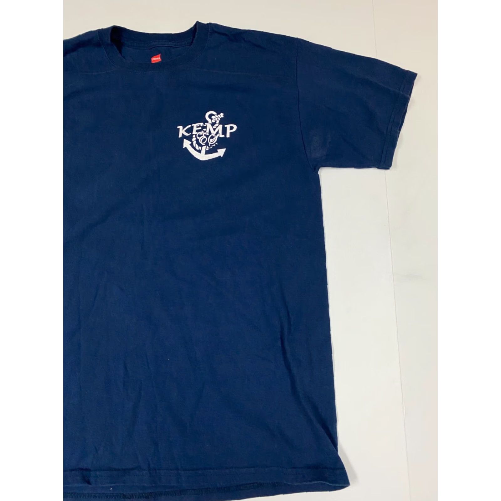 Hanes Hanes Shirt Mens M Blue Anchored Kemp Crew Neck Short Sleeve Logo Halloween Sports T-Shirt Regular All Seasons Size US M / EU 48-50 / 2 - 2 Thumbnail