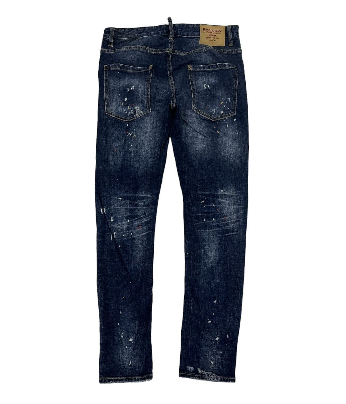 Designer × Dsquared2 Dsquared2 Distress Paint Splatter Ripped Slim Fit Jeans Size US 34 / EU 50 - 3 Thumbnail