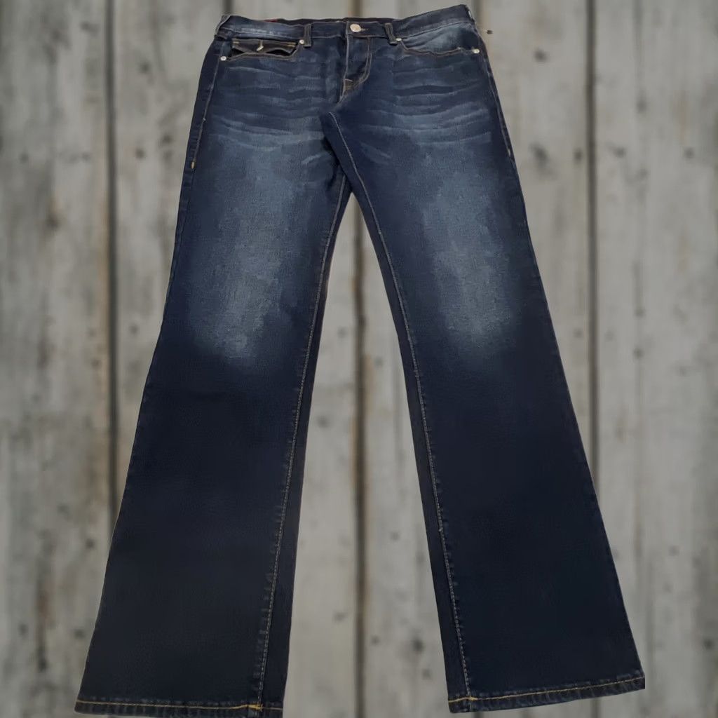 True Religion True Religion Ricky Jeans Men 34 Dark Woodland Wash Relax Straight SN Flap NWT Size US 34 / EU 50 - 1 Thumbnail