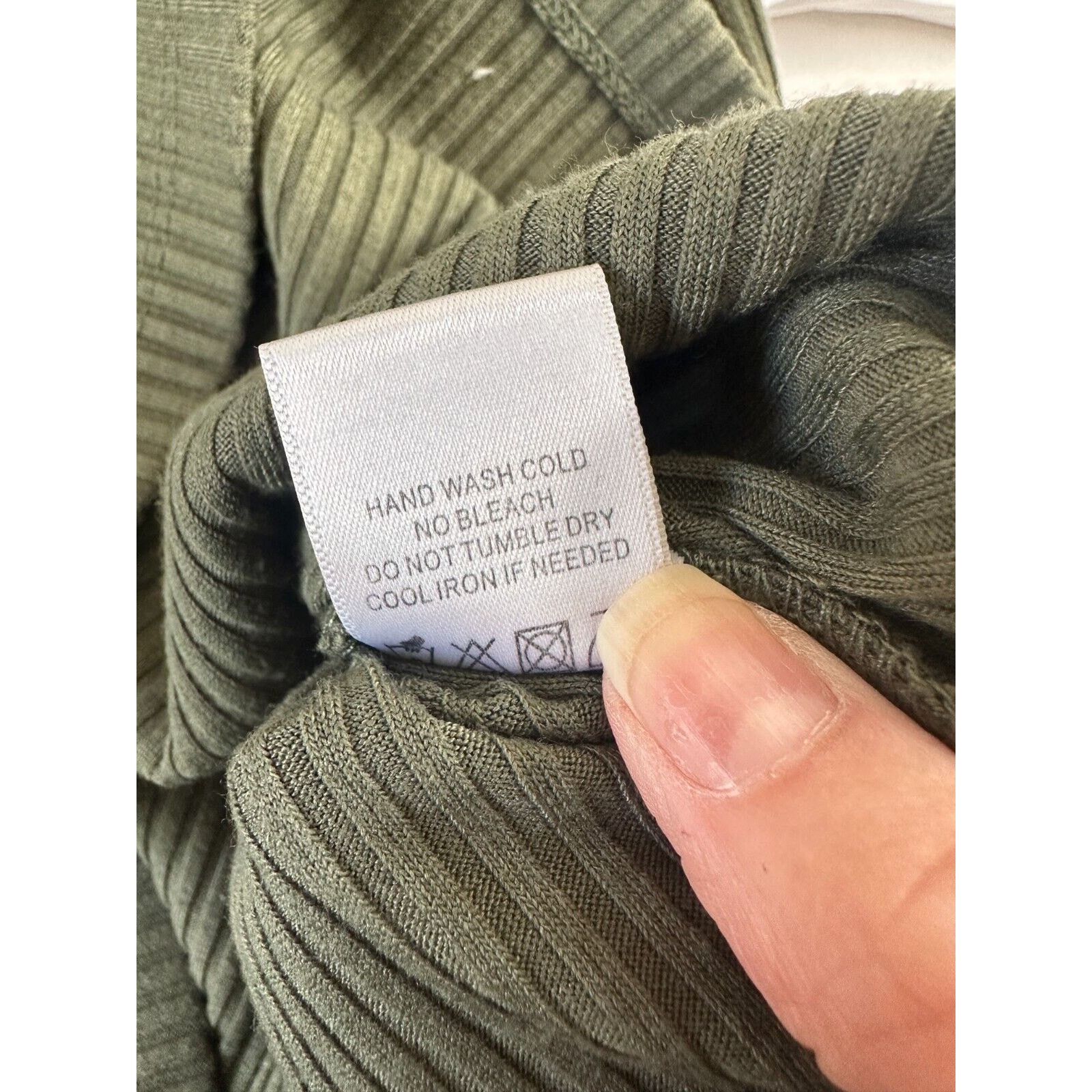 Other Lovers & Friends Olive Square Neck Rib Knit Bodycon Mini S Size S / US 4 / IT 40 - 9 Thumbnail