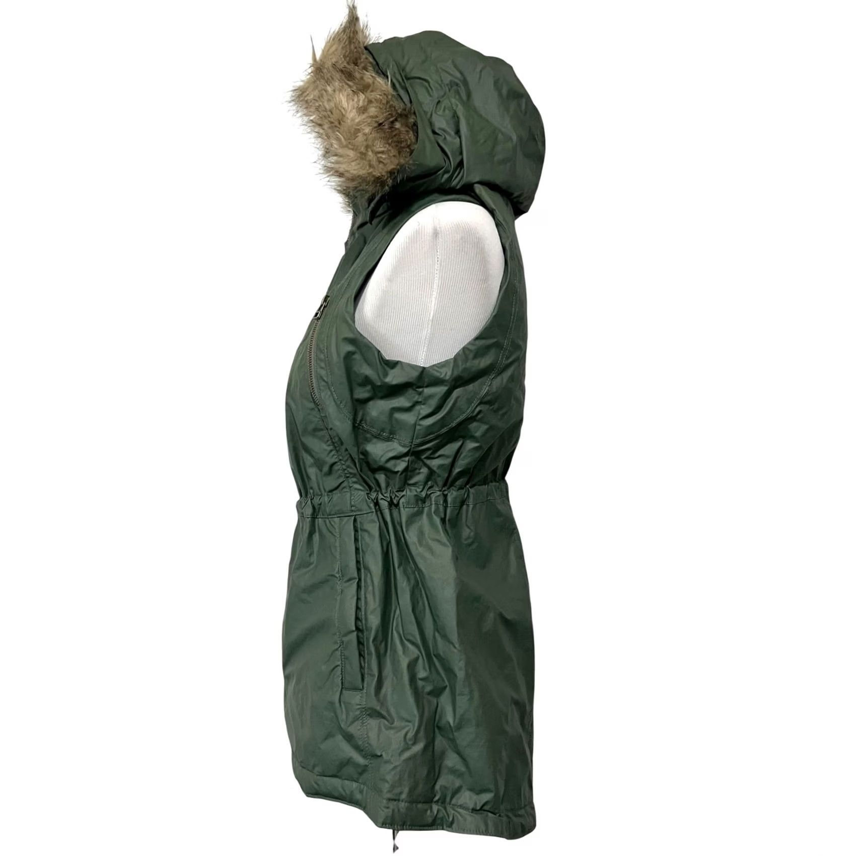 Athleta VINTAGE Athleta Alpine Air Vest Coat Jasper Green Women’s SMALL Removable Hood Size S / US 4 / IT 40 - 6 Thumbnail