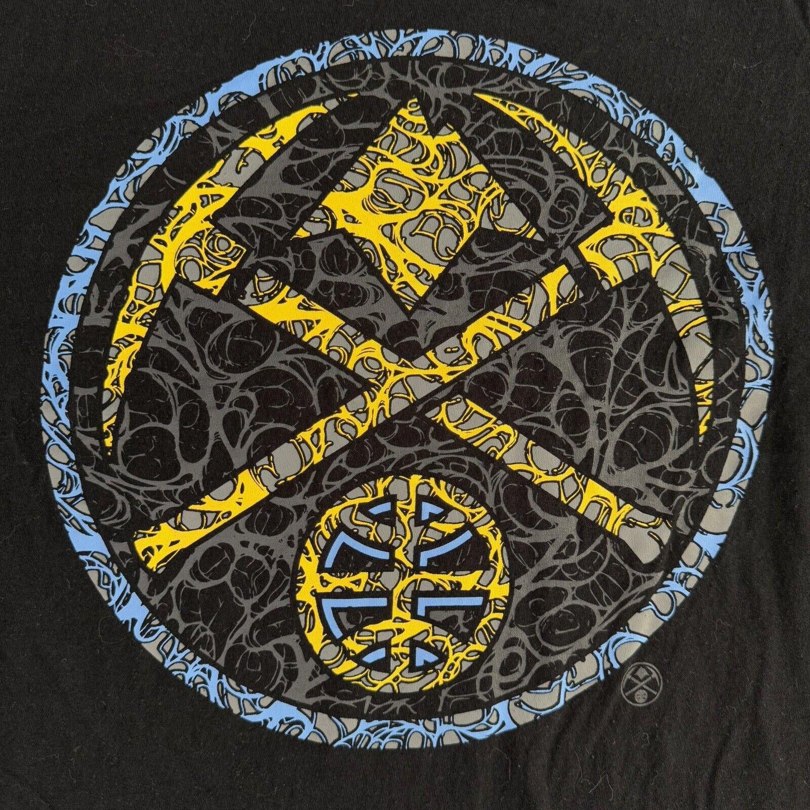 NBA NBA Denver Nuggets Graphic Logo Tee Blue Label DNK Sz M Size ONE SIZE - 2 Thumbnail