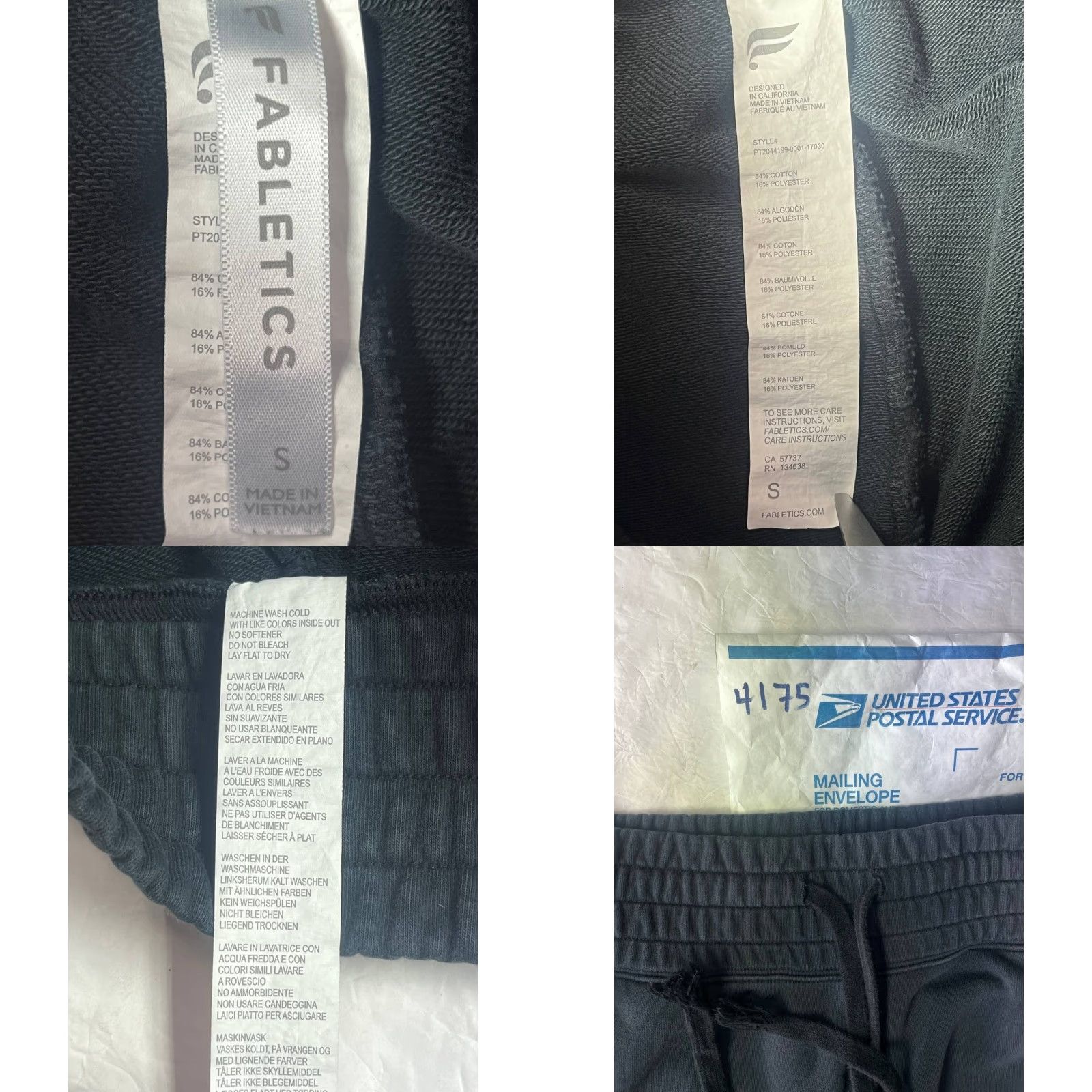 Fabletics Fabletics Men's Black Joggers Pants Tapered Sweatpants Drawstring Size S Size US 29 - 8 Thumbnail