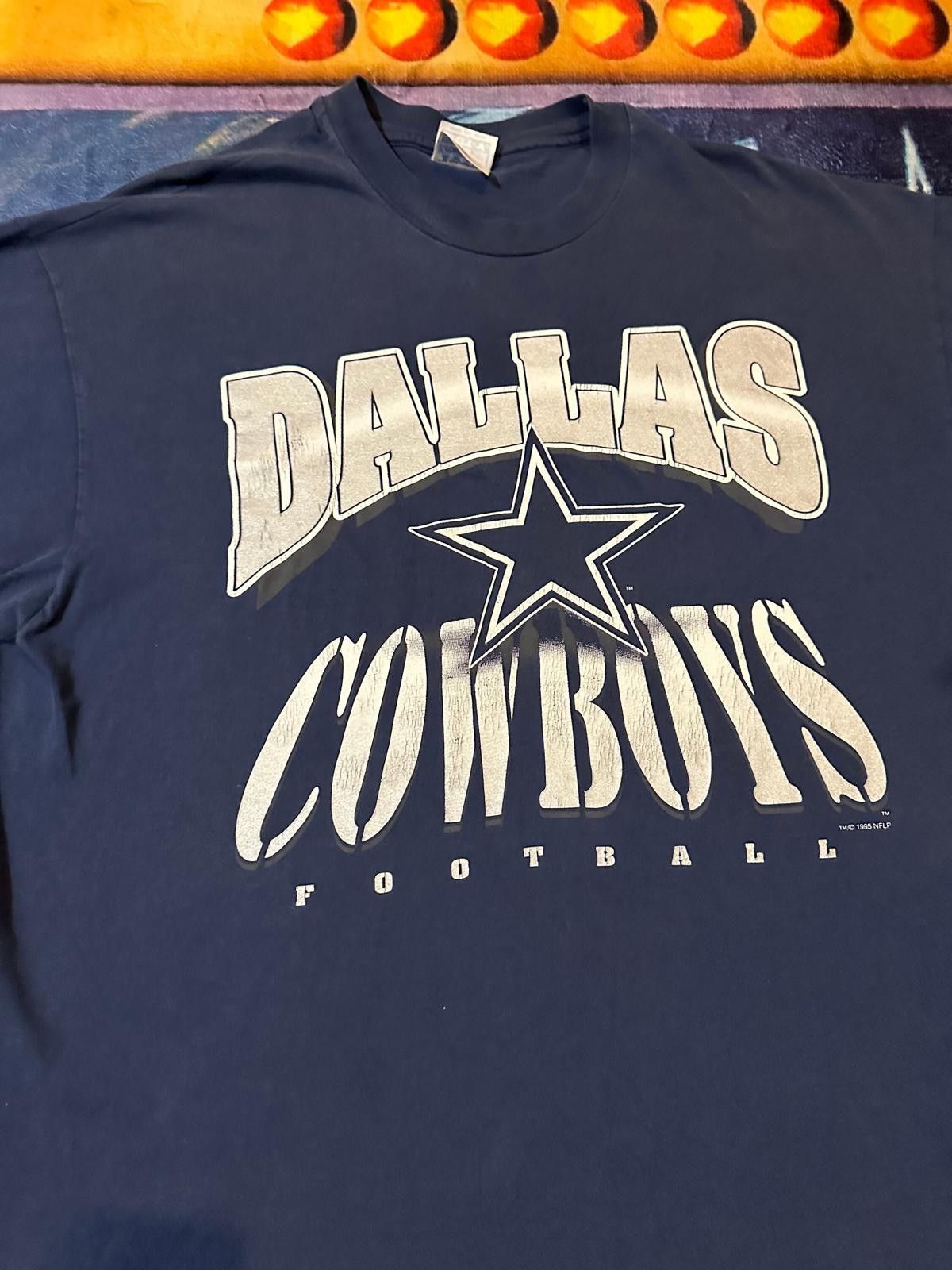 Unknown London Single Stitch 1995 Dallas Cowboys Vintage Logo T-Shirt Size ONE SIZE - 2 Thumbnail