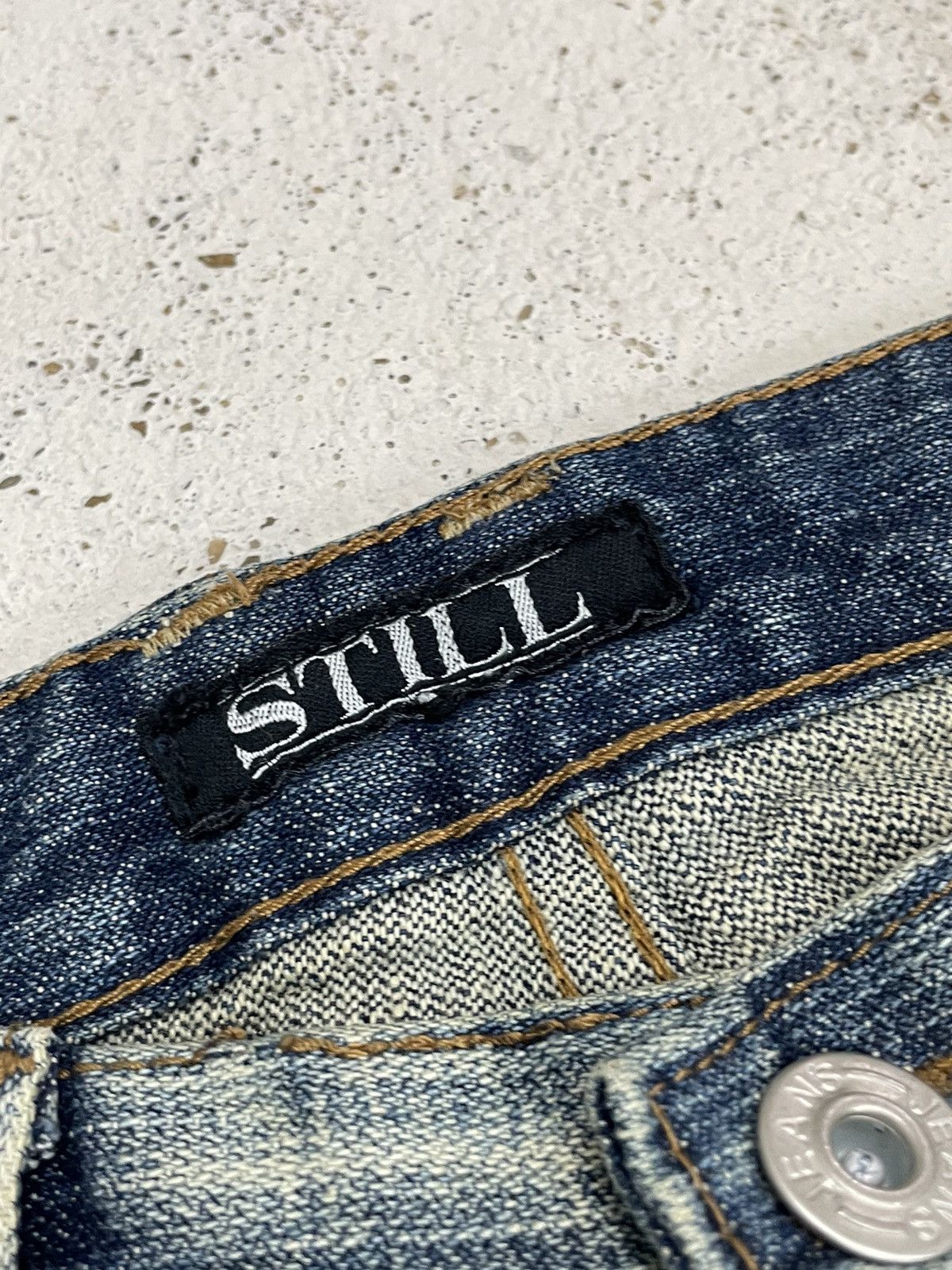 If Six Was Nine × Japanese Brand Still Mud Light Wash High Rise Flare Distressed Style Pants Size US 30 / EU 46 - 24 Thumbnail