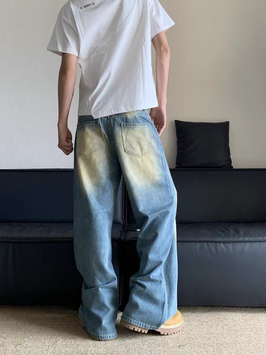 Japanese Brand × Jean Washed Mud Dye Casual Aged Loose Jeans Size US 34 / EU 50 - 2 Thumbnail