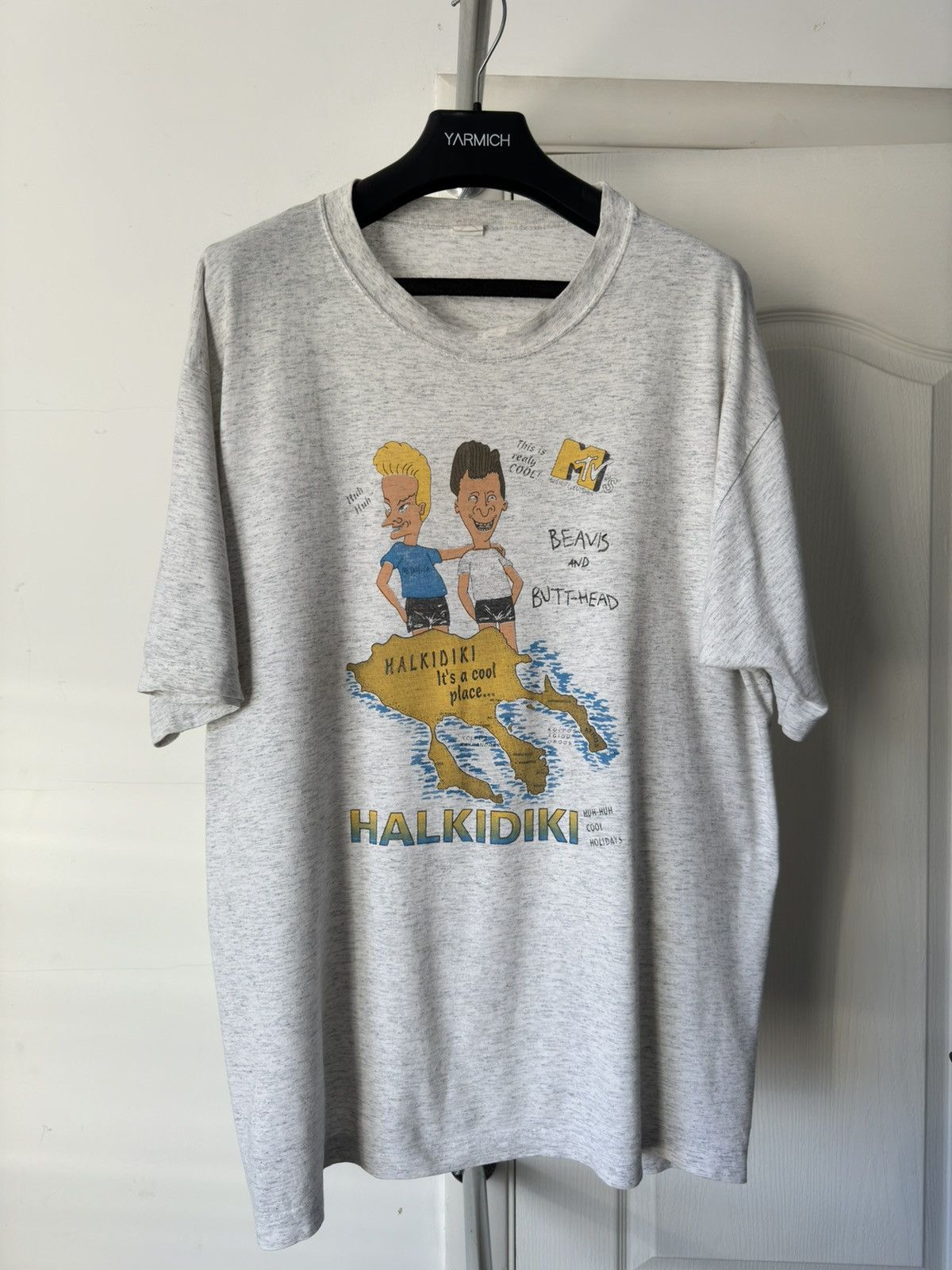 Band Tees × Vintage Vintage 90s Beavis And Butthead Halkidiki Graphic Tee Size US XL / EU 56 / 4 - 2 Thumbnail