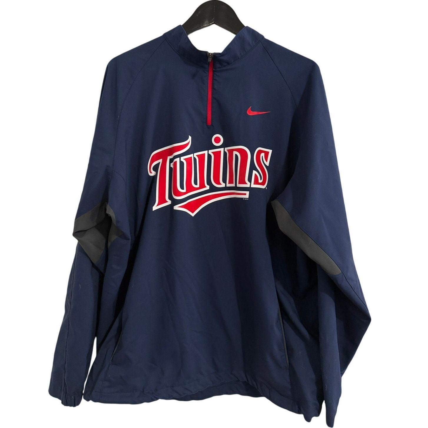 Nike Minnesota Twins Blue Nike 1/4-Zip Windbreaker Size XL Size US XL / EU 56 / 4 - 1 Thumbnail