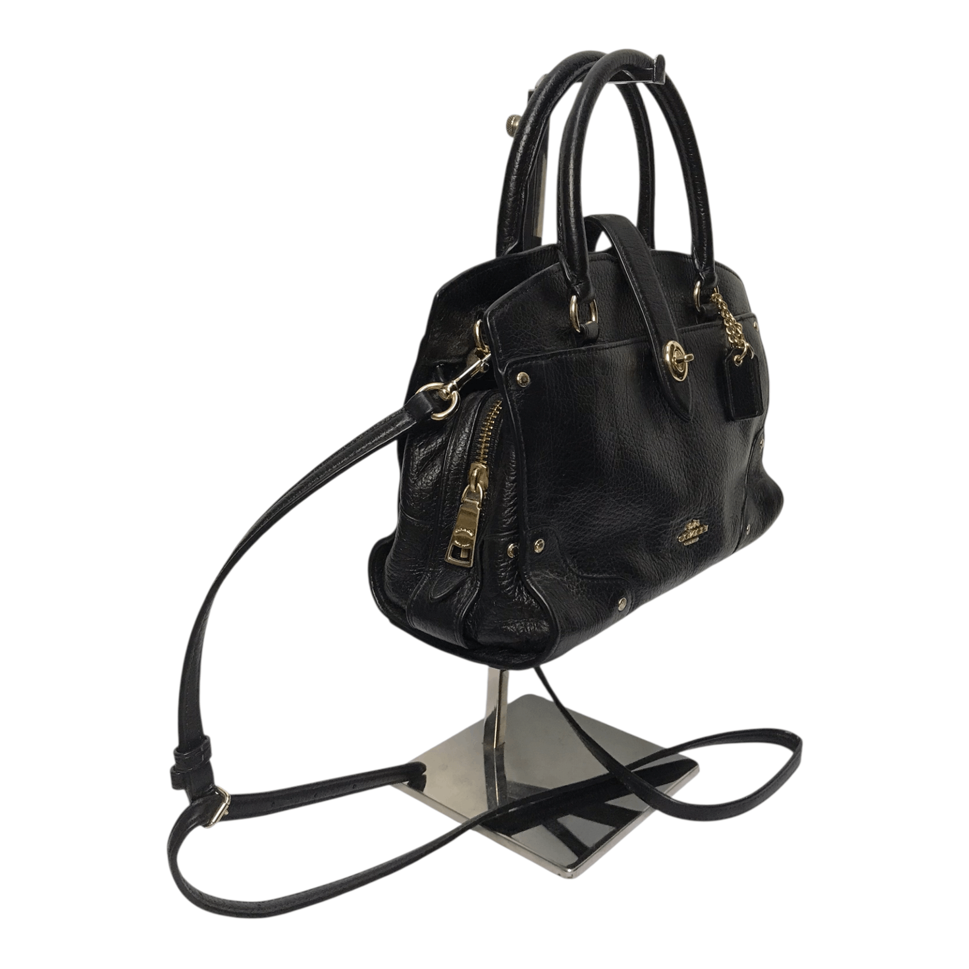 Coach Coach Leather Black Sling/Tote Bag Size ONE SIZE - 4 Thumbnail