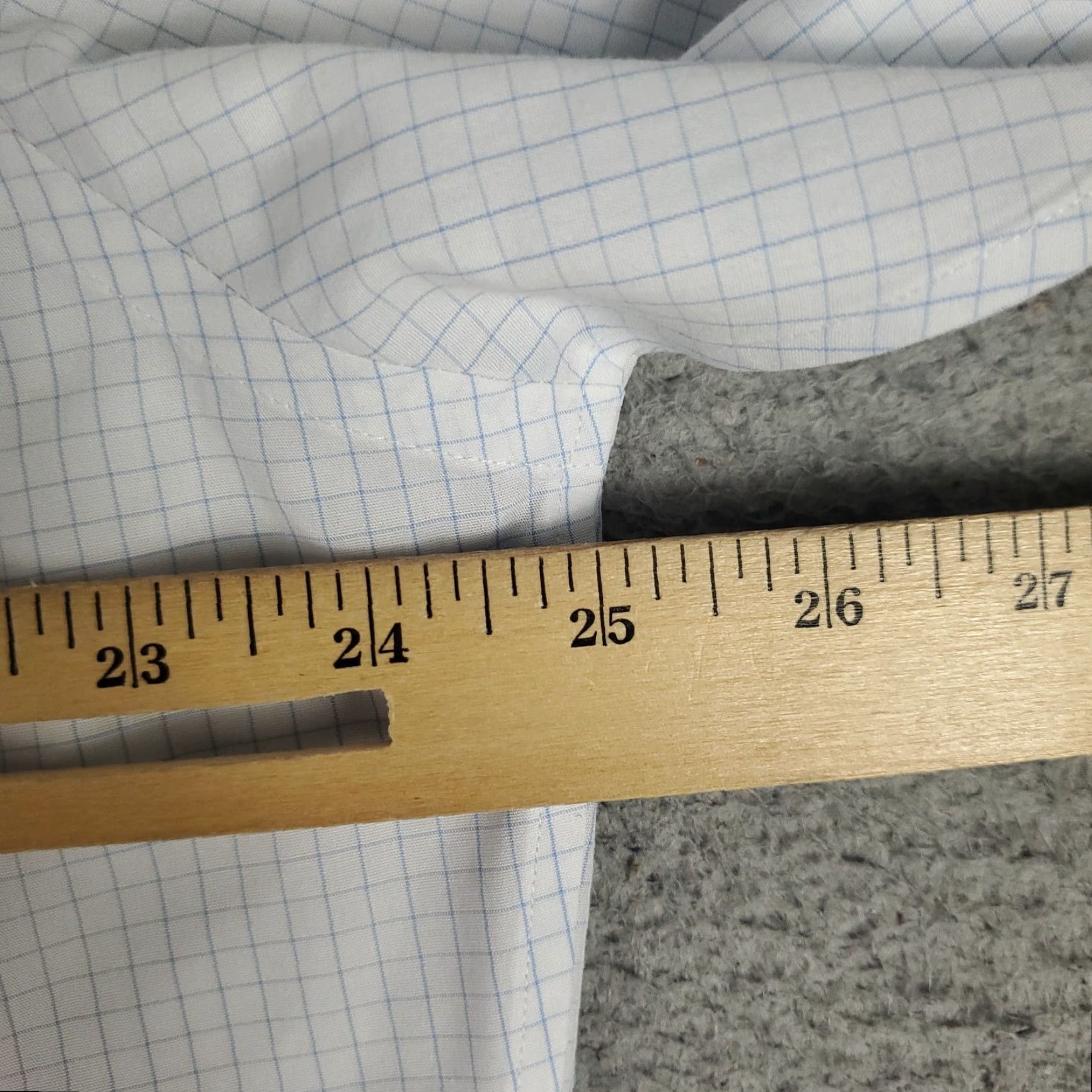 Brooks Brothers VINTAGE Brooks Brothers Dress Shirt Men Size 17 Blue Check Button Up Long Sleeve Business Casual Formal Size 46R - 5 Thumbnail
