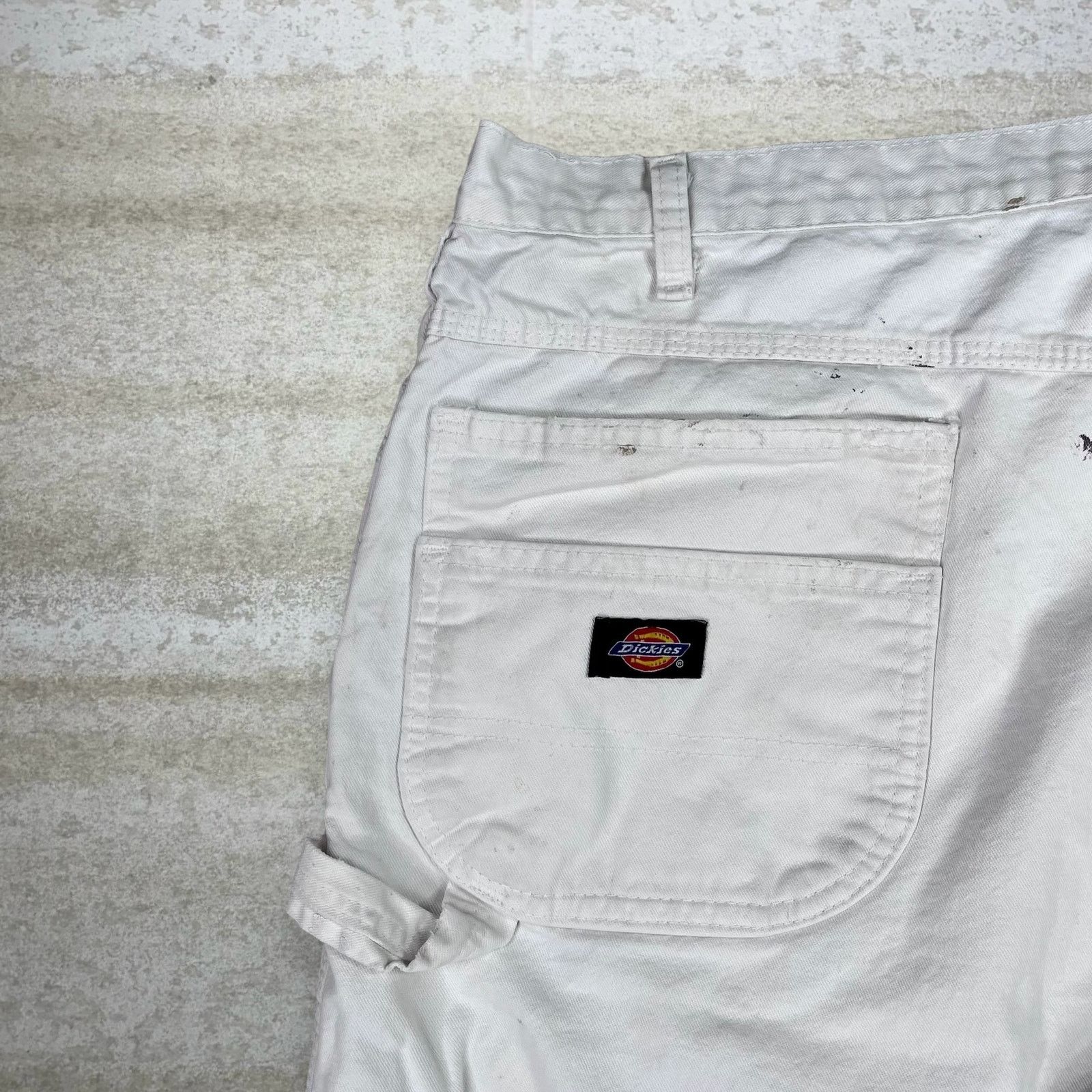 Dickies Vintage 90s Dickies Carpenter Pants 40x32 Baggy Wide White Size US 40 / EU 56 - 4 Thumbnail