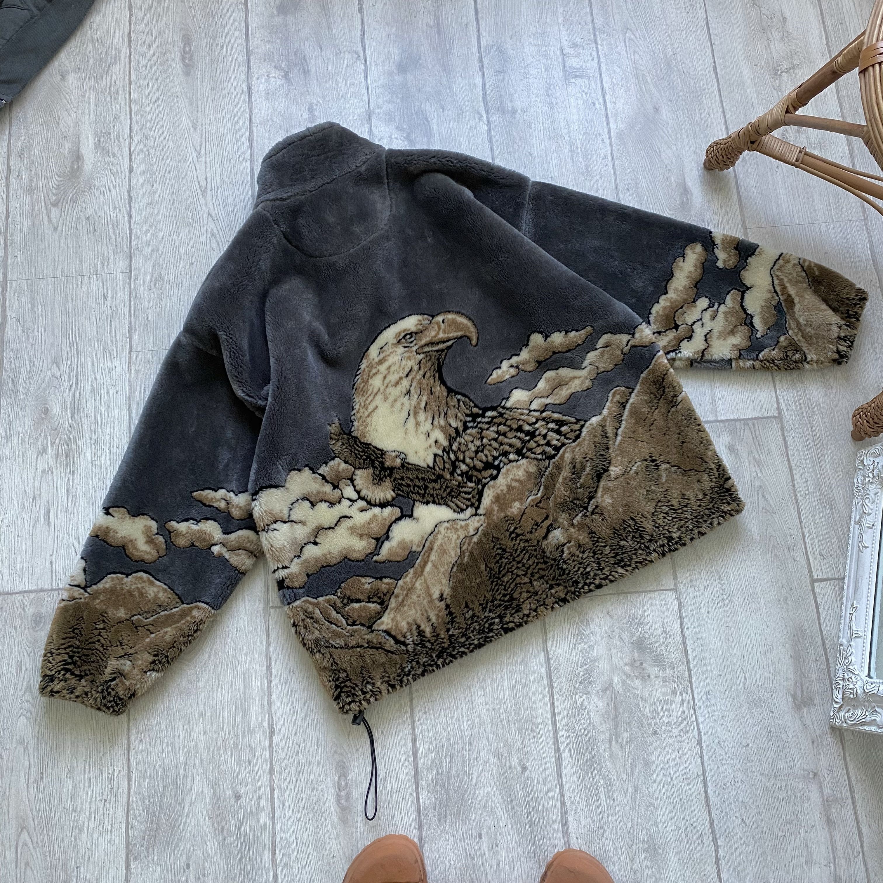 The Mountain 🦅Vintage USA Eagle Mountain Fleece heavy jacket wolf Size US L / EU 52-54 / 3 - 8 Thumbnail