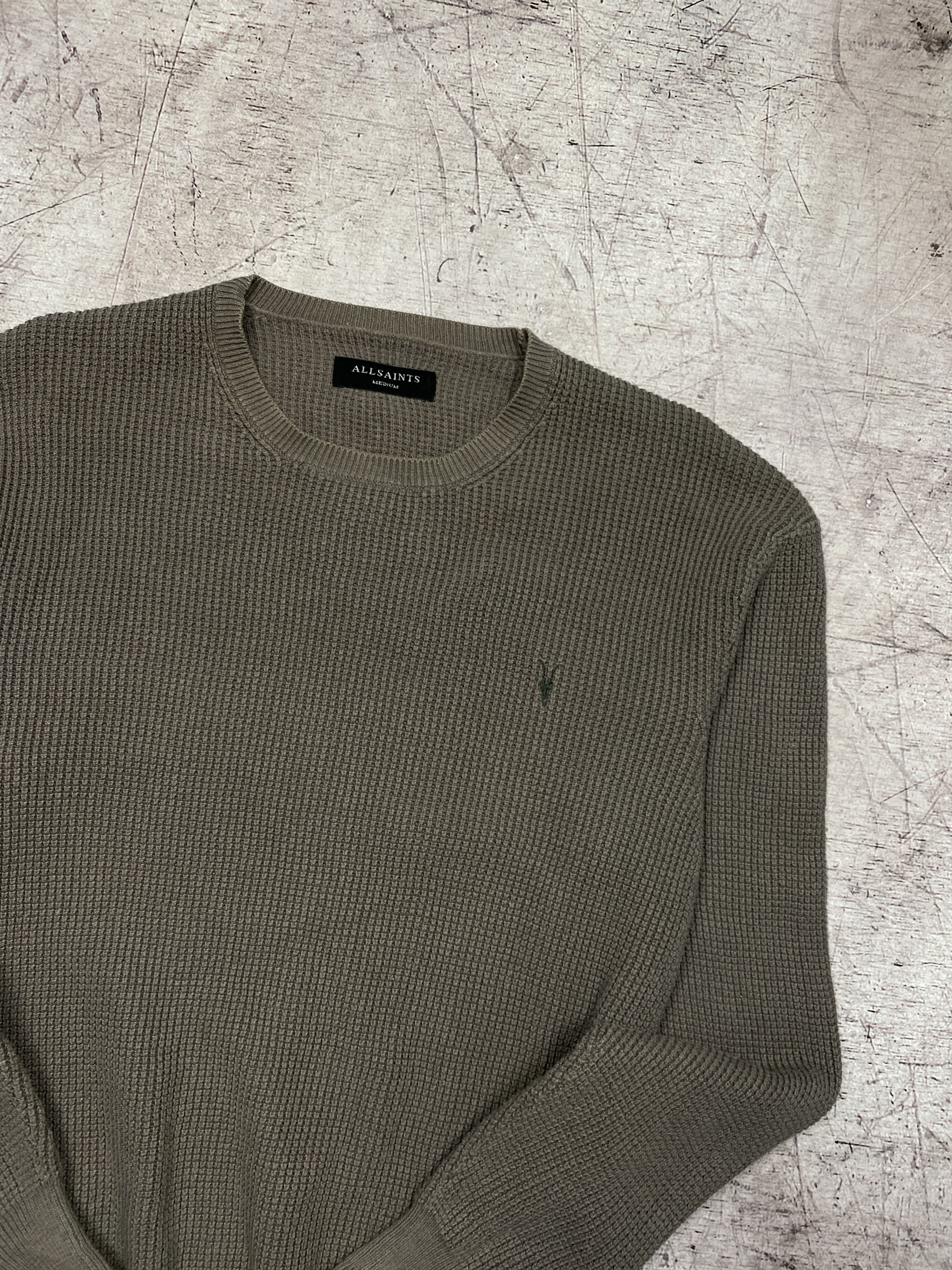 Allsaints Allsaint Vintage Mens Trias Crew Neck Knit Sweater Size US M / EU 48-50 / 2 - 2 Thumbnail