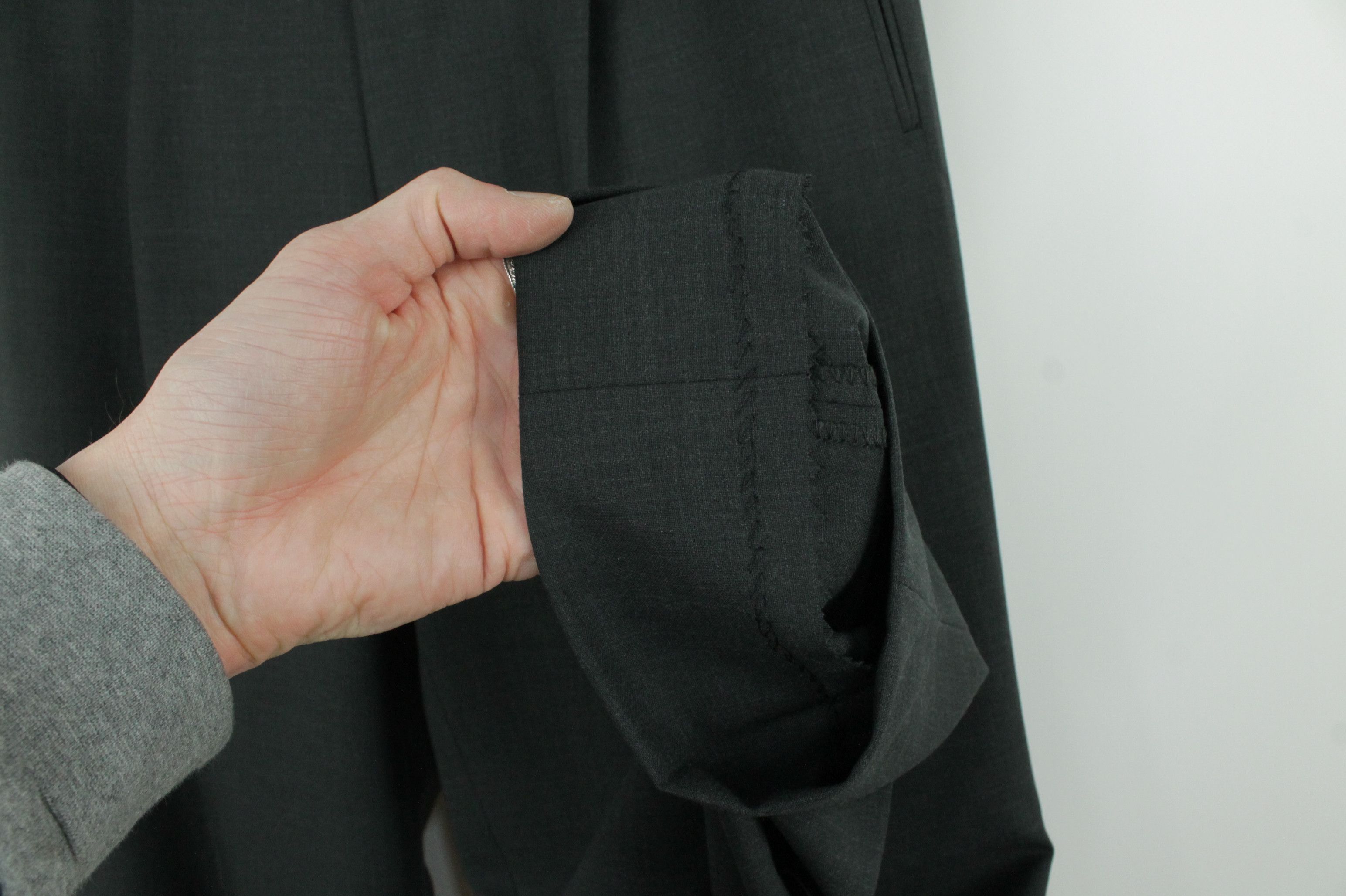 Hugo Boss Vintage Hugo Boss Gray Stretch Wool Formal Suit Men's Size 40L - 12 Thumbnail