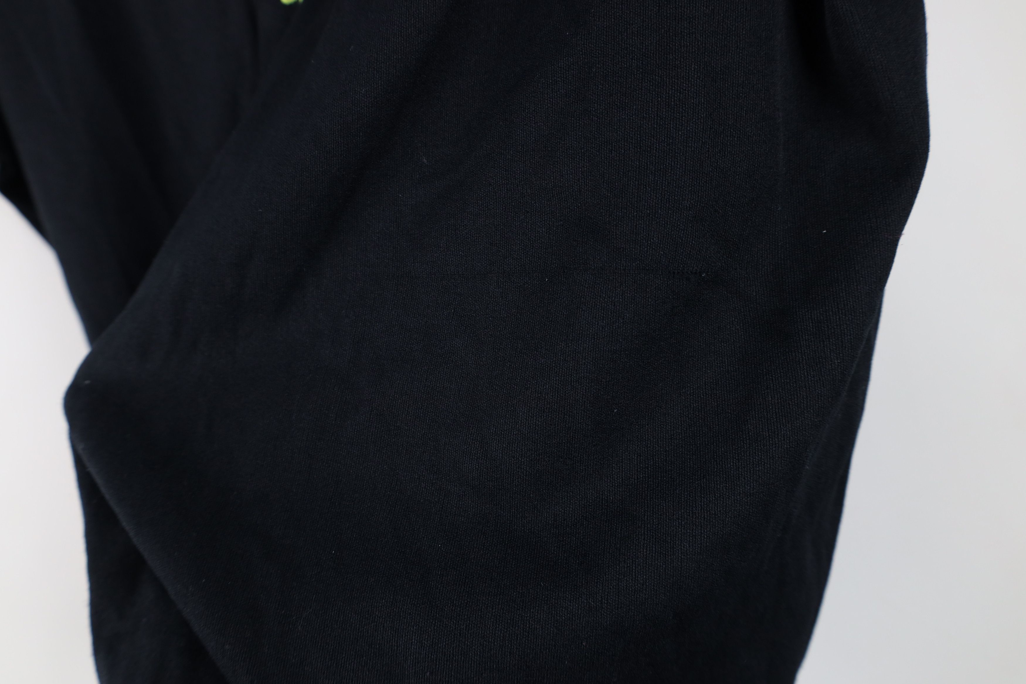 Vintage Vintage 70s Embroidered Flower Cropped Knit T-Shirt Black Size L / US 10 / IT 46 - 9 Thumbnail