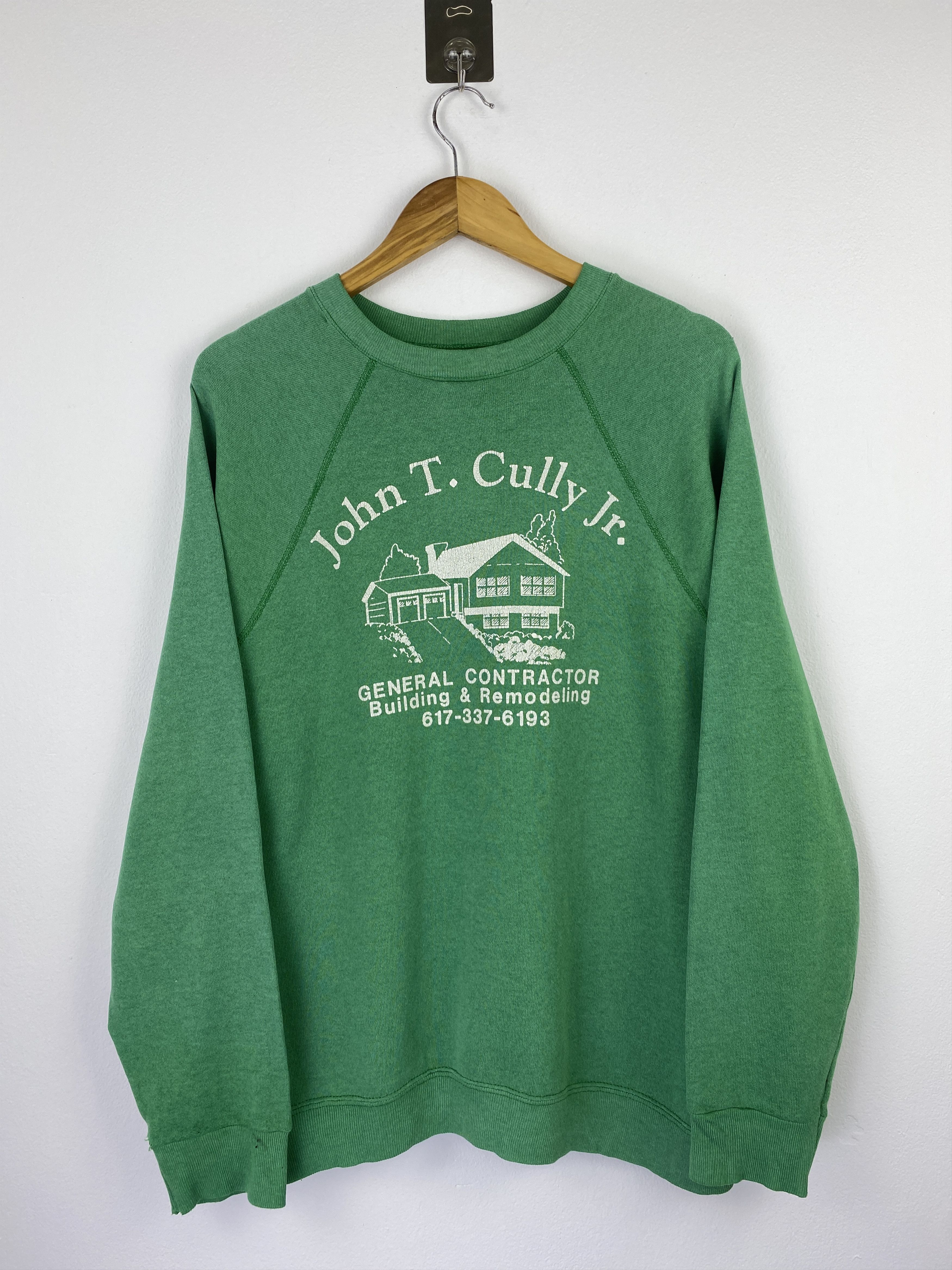 Tultex Vintage 90s Tultex Raglan Crewneck Sweatshirt SH0460 Size US L / EU 52-54 / 3 - 1 Thumbnail