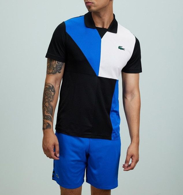 Lacoste × Vintage Vintage LACOSTE Sport Abstract Polo Tee Shirt Tennis Size US L / EU 52-54 / 3 - 1 Thumbnail
