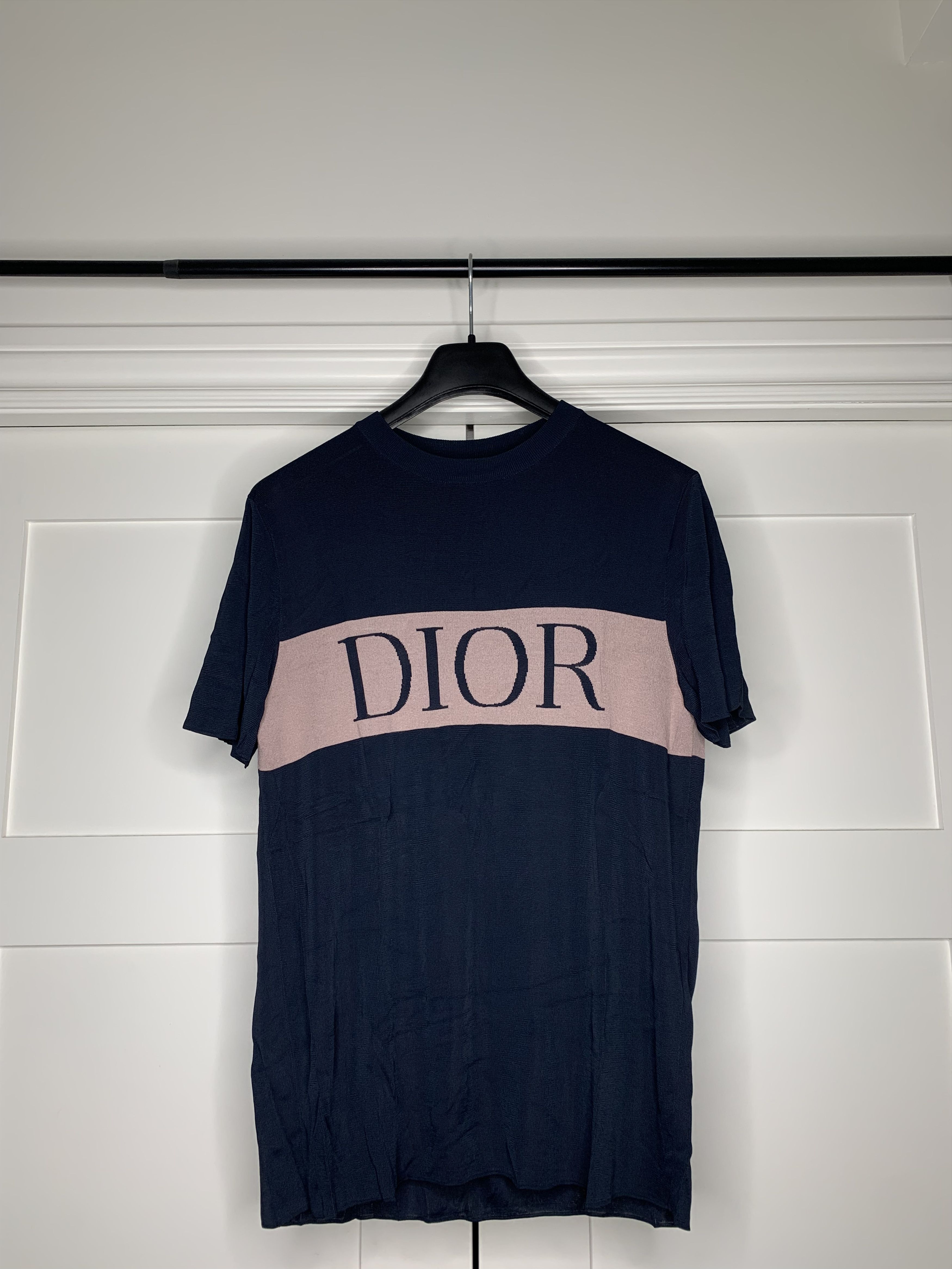 Dior Dior Logo Navy Knit Top Size US M / EU 48-50 / 2 - 1 Thumbnail