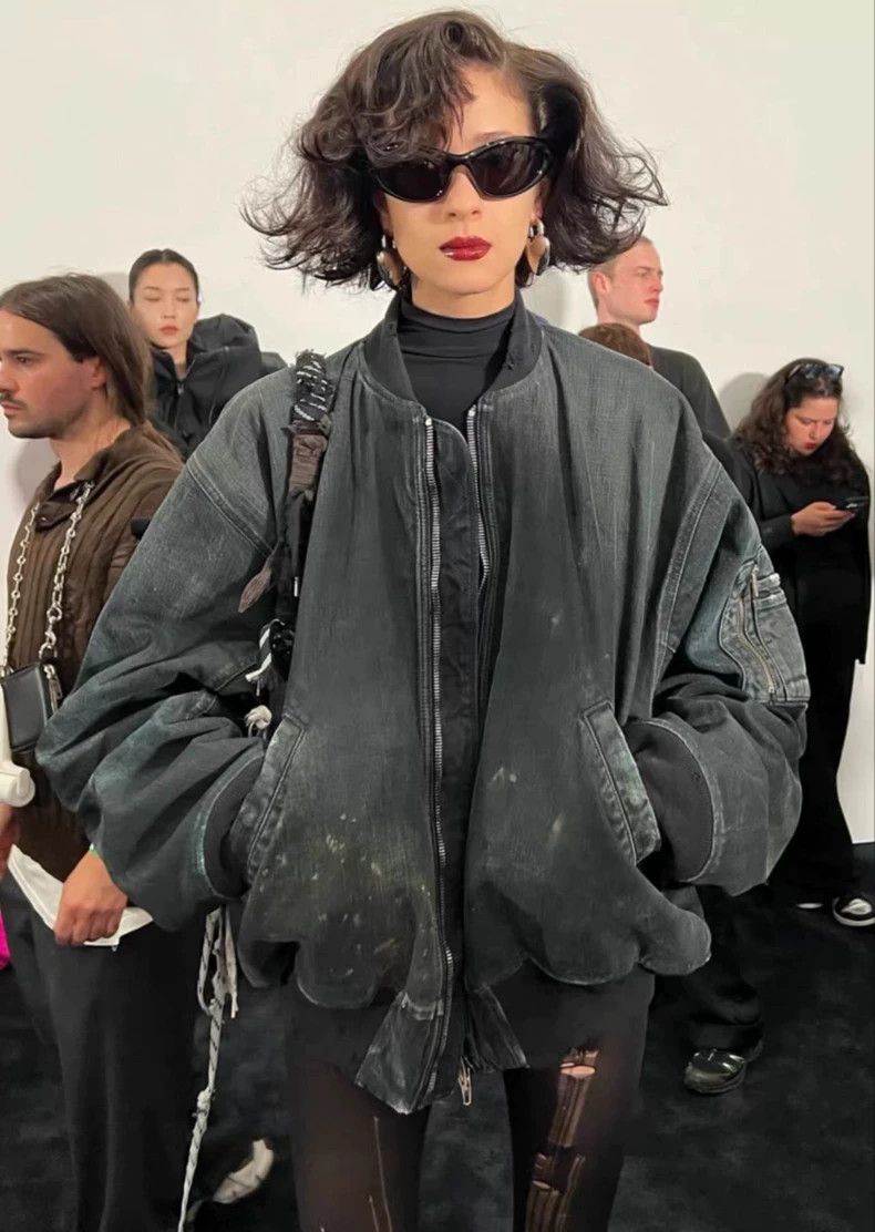 Balenciaga Balenciaga Splash ink to make old cowboy cotton-padded jac Size US S / EU 44-46 / 1 - 9 Thumbnail