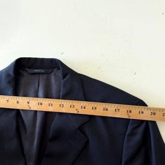 Brooks Brothers Brooks Brothers BrooksEase Solid Black 3 Button Blazer Suit Jacket Mens 41R Wool Size 42R - 4 Thumbnail