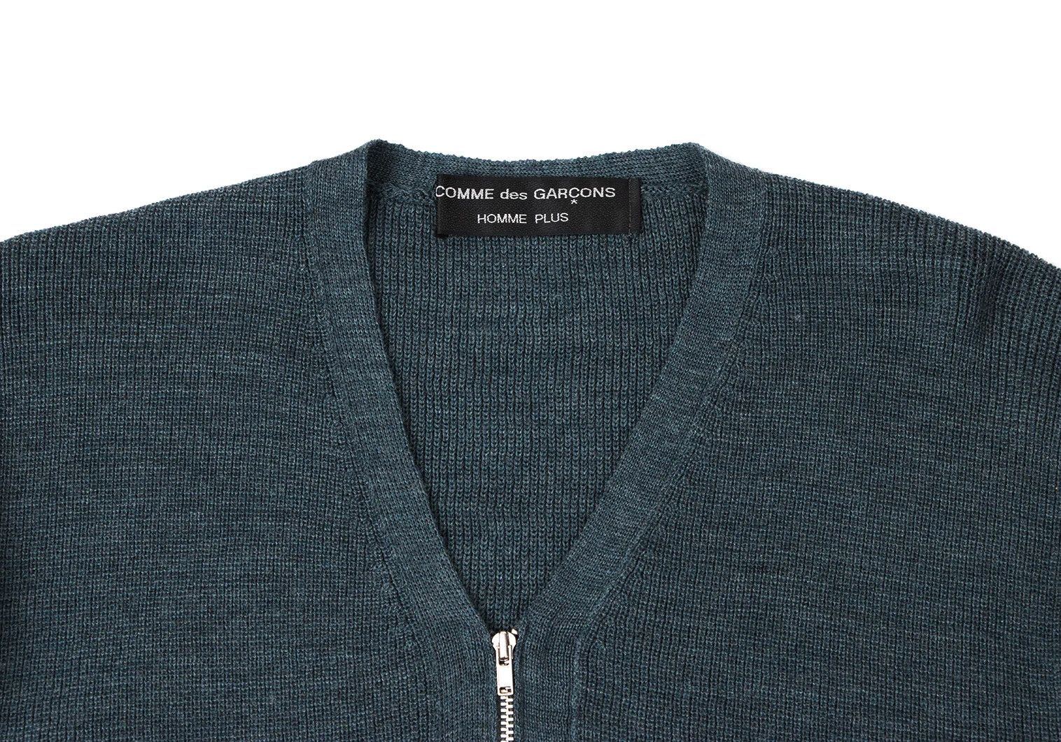 Comme des Garcons Homme Plus Wool Zip Knit Cardigan in Blue, Size M Size US M / EU 48-50 / 2 - 3 Thumbnail